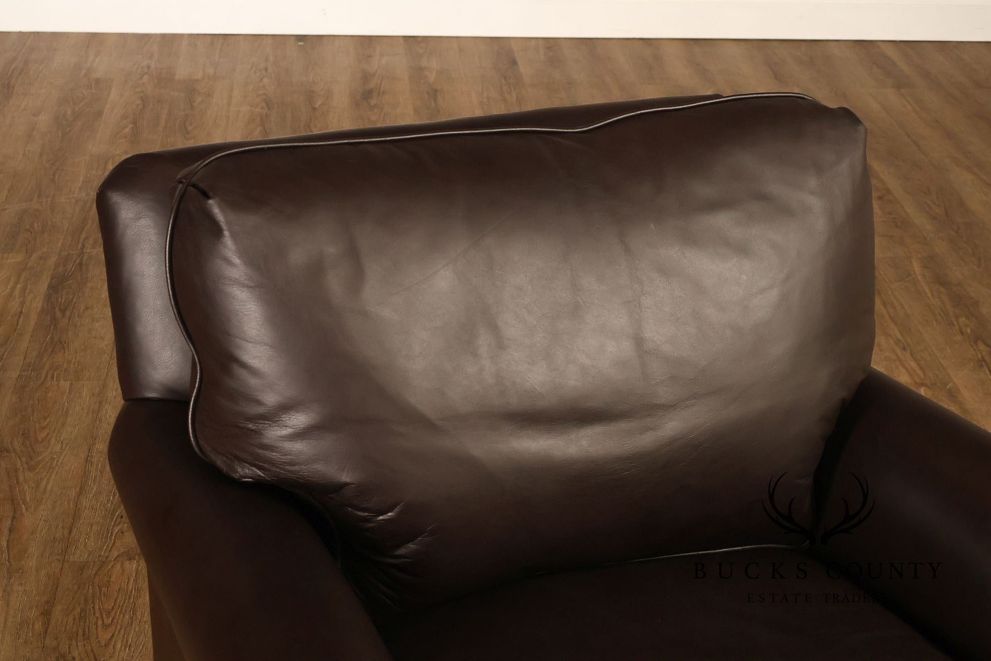 Baker Furniture Pair of Leather Club Chairs