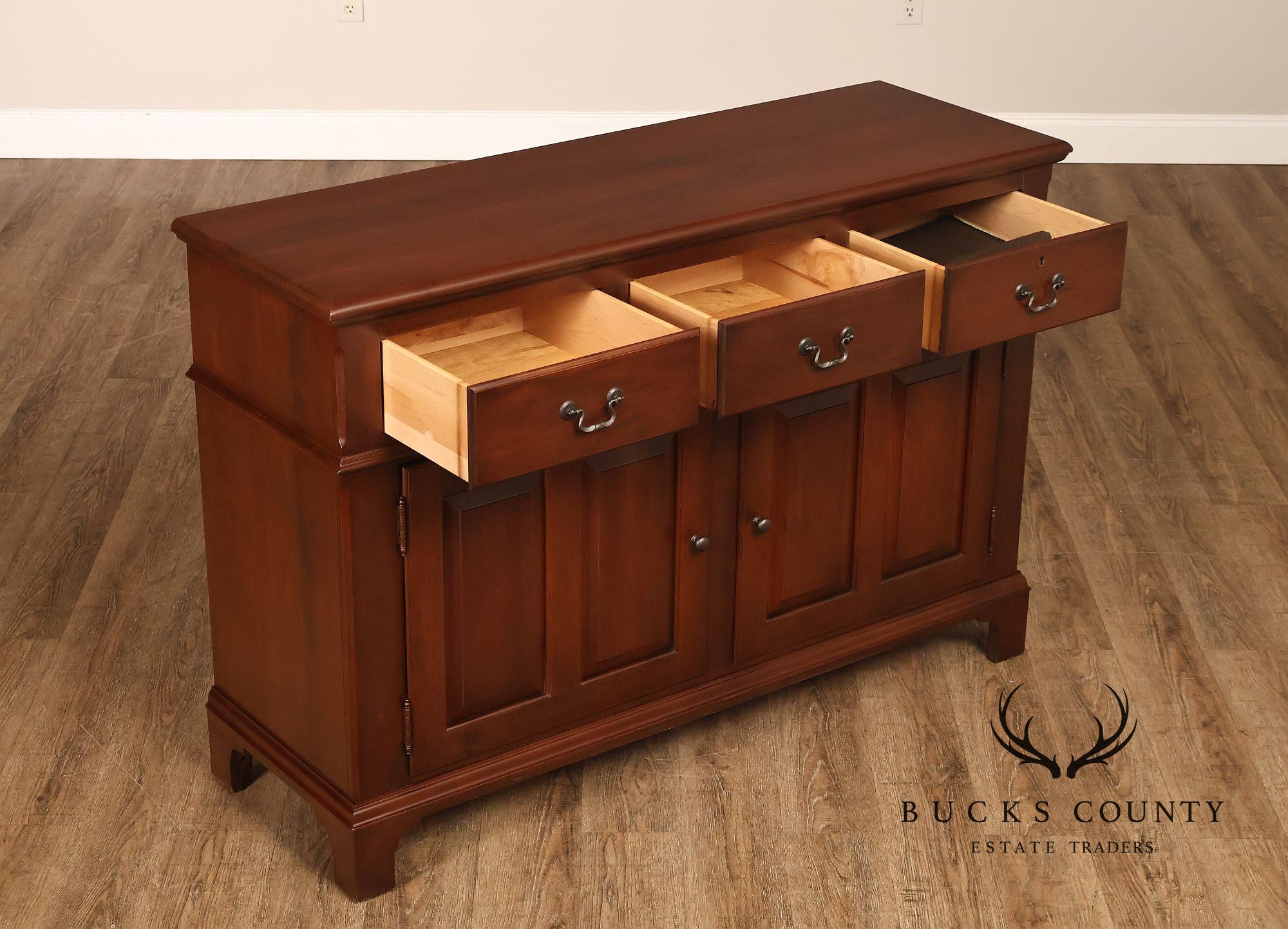 Hitchcock Colonial Style Cherry Three-Drawer Server