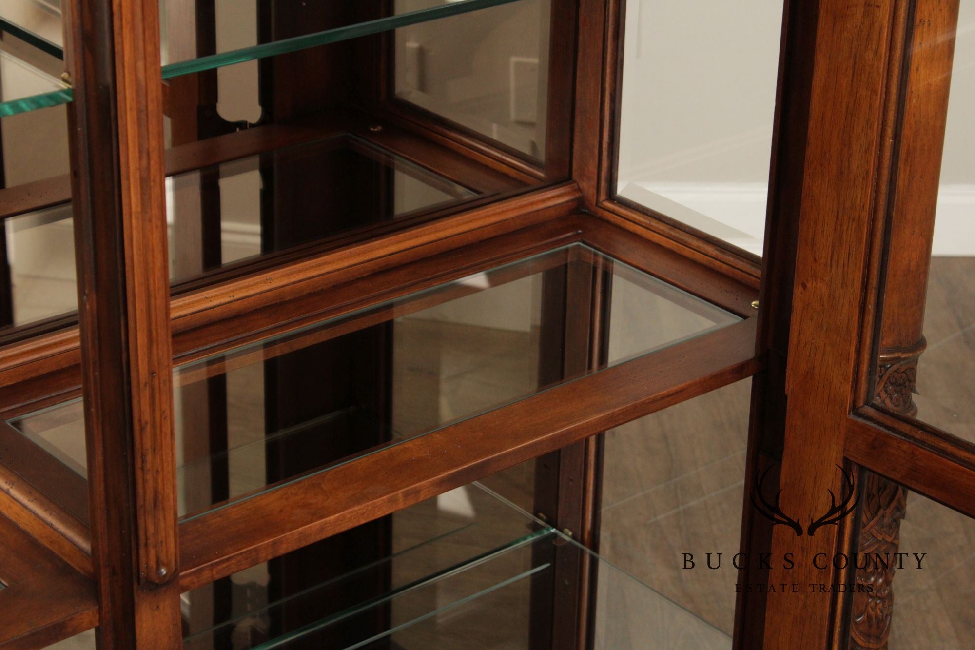 Henredon Monumental French Style Lighted Display Cabinet