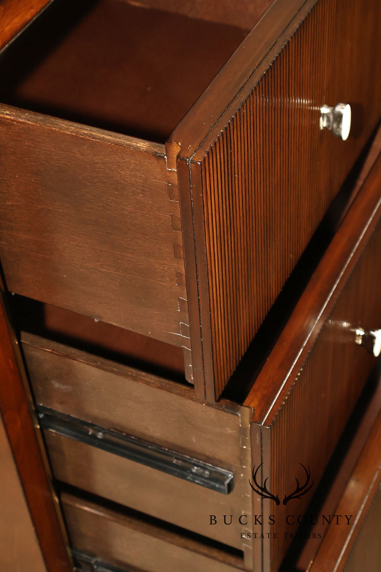Caracole Modern Nine Drawer Mahogany Long Dresser