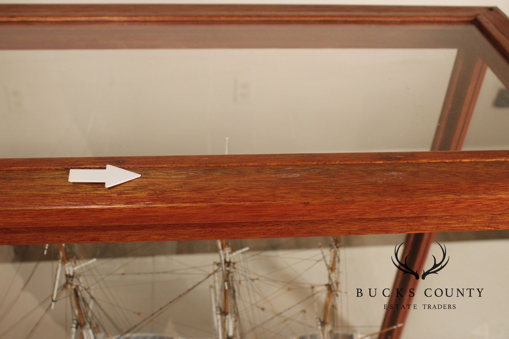 Model Ship 'Charles W. Morgan' In Wooden Display Case