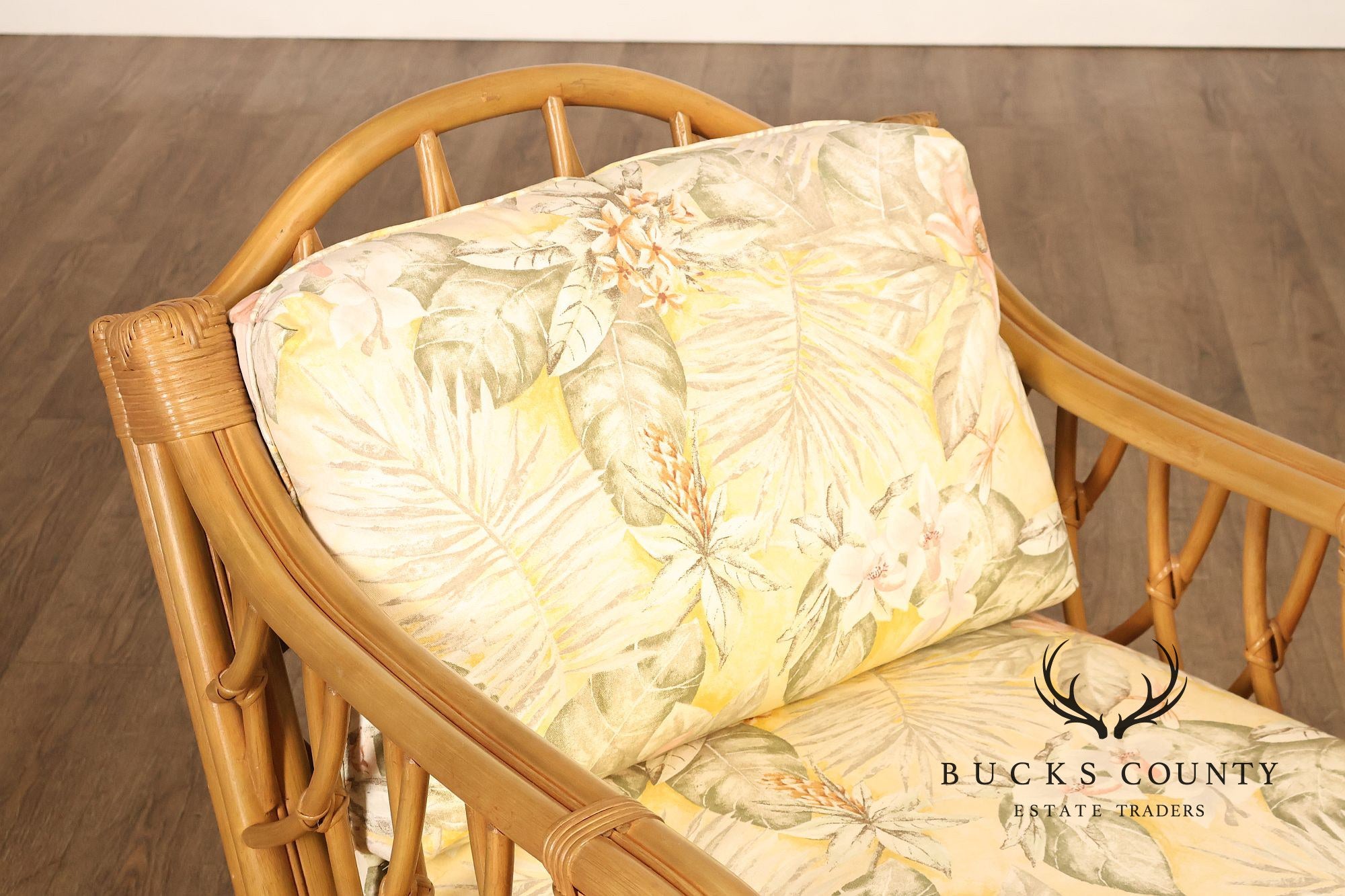 Laneventure Tradewinds Rattan Armchair and Ottoman