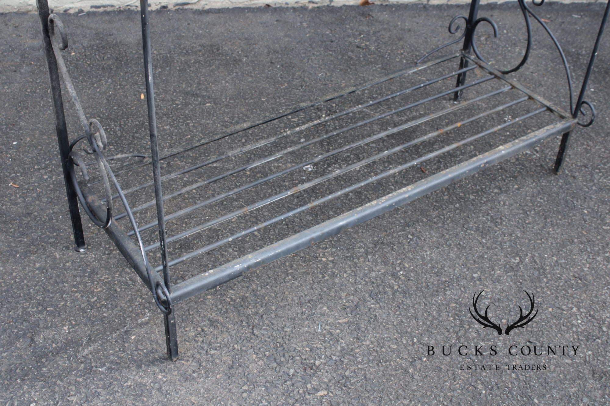 French Style Wrought Iron Three-Tier Outdoor Baker's Rack