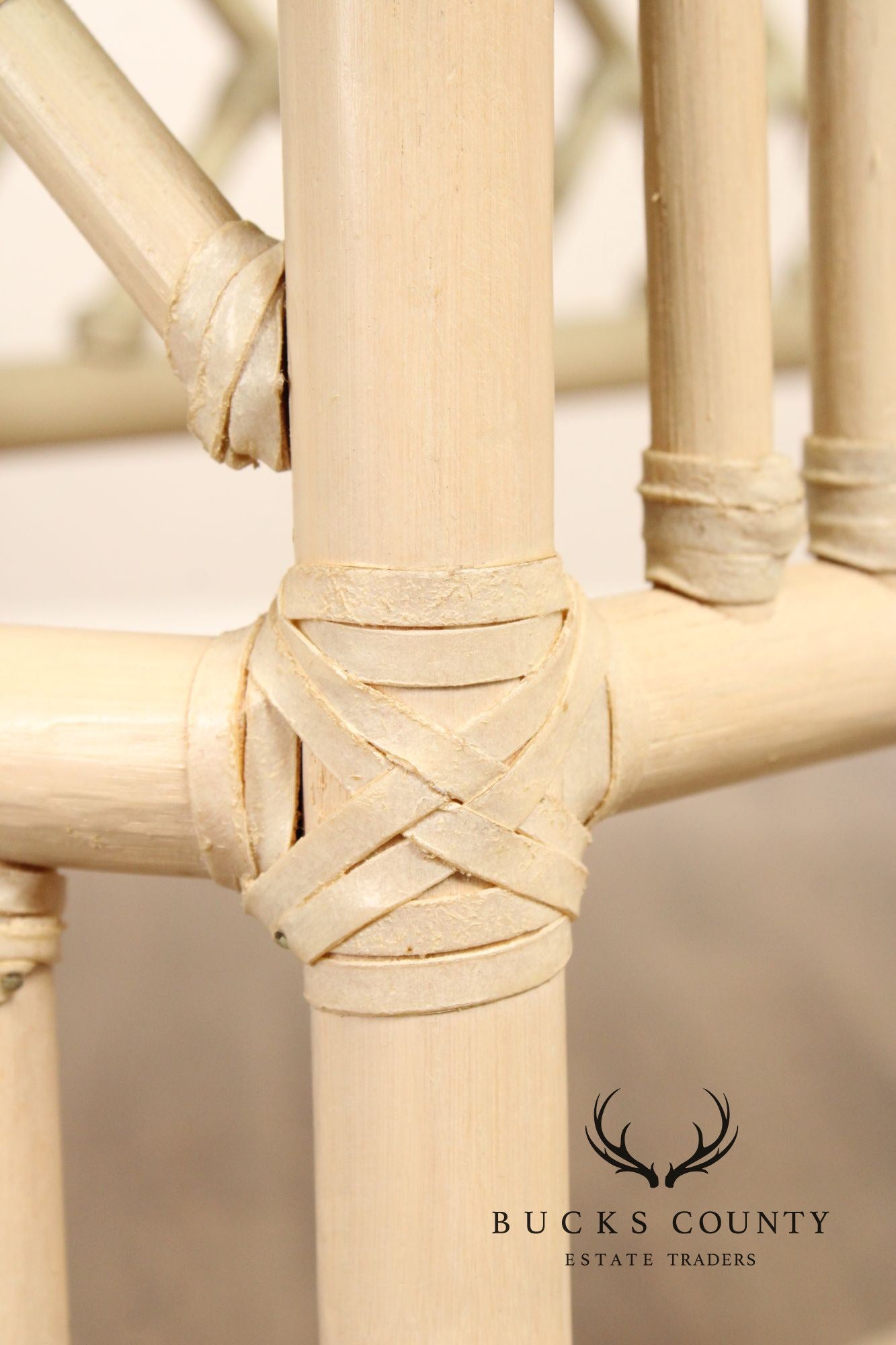 Ficks Reed Glass Top Rattan Console