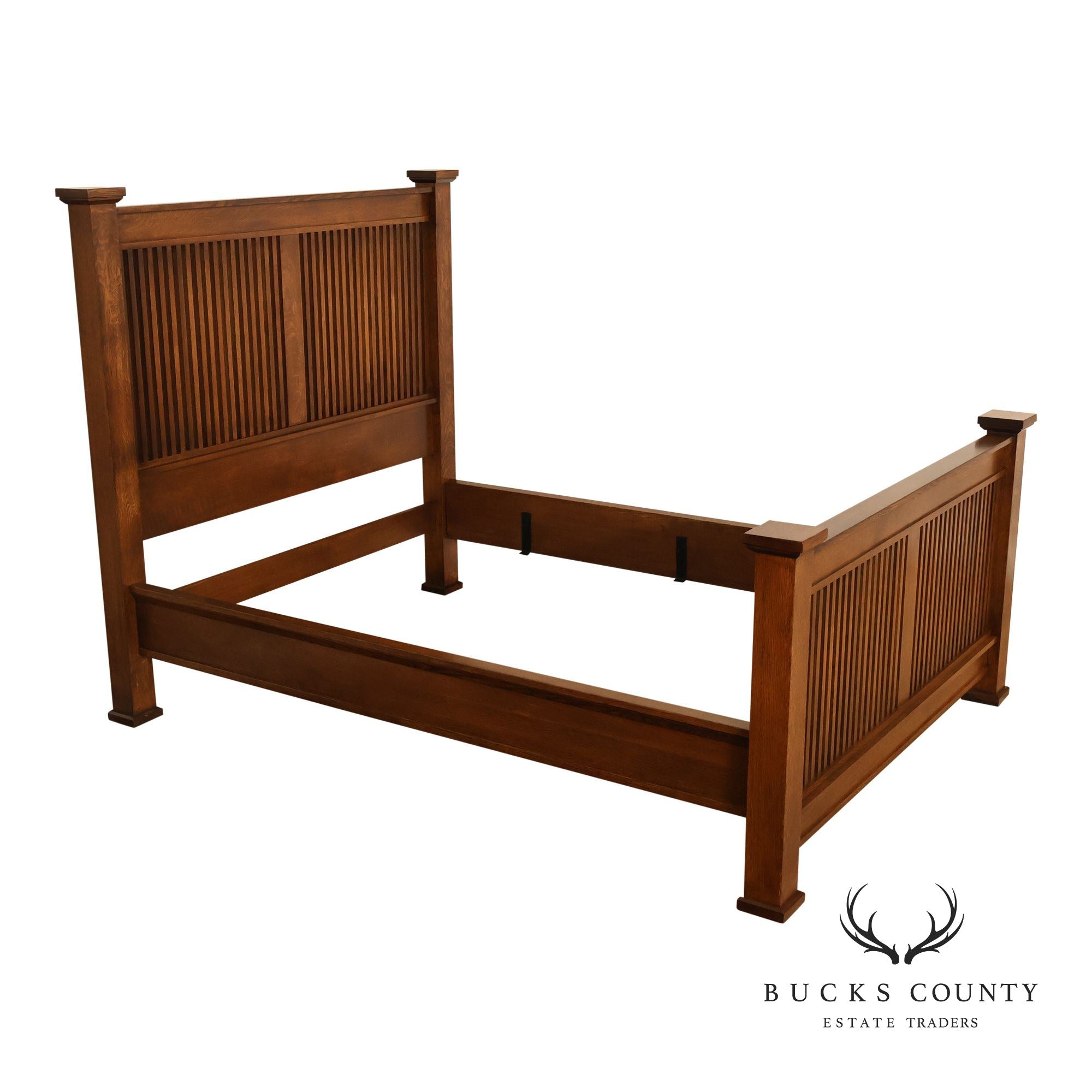 Stickley Mission Collection Queen Oak Prairie Bedframe