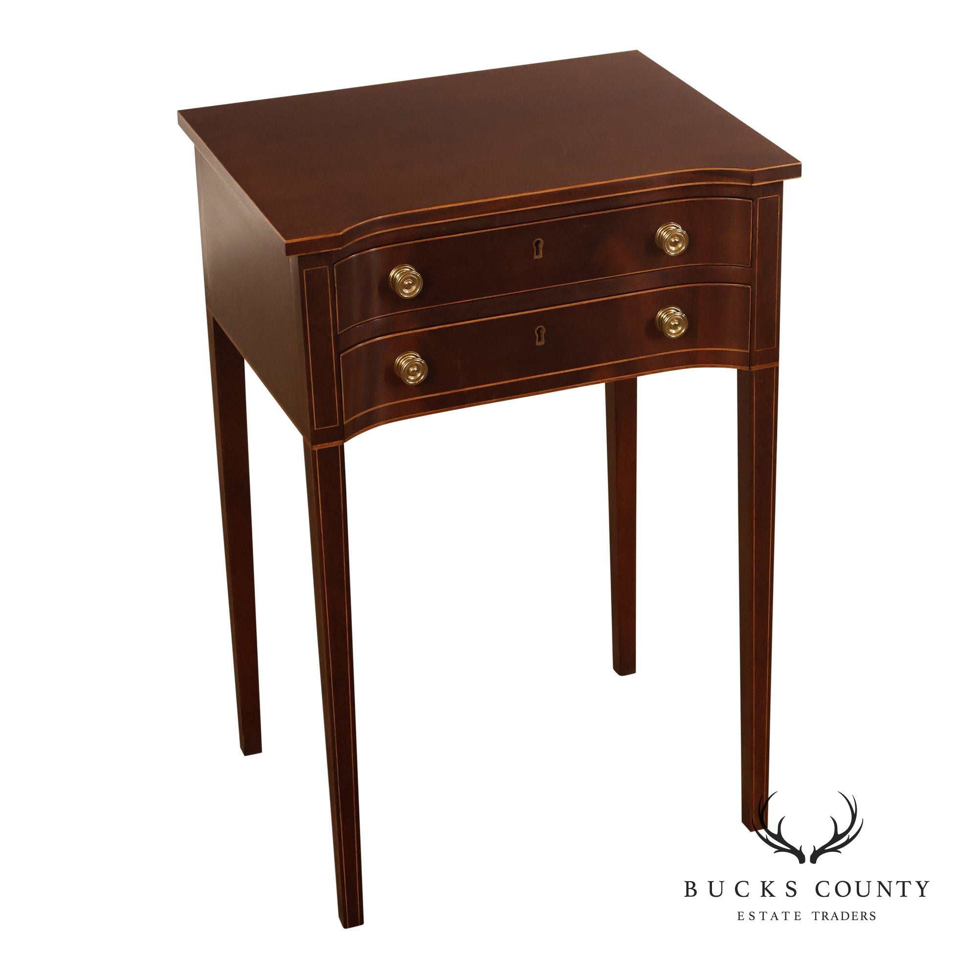 Stickley Colonial Williamsburg Mahogany Inlaid End Table