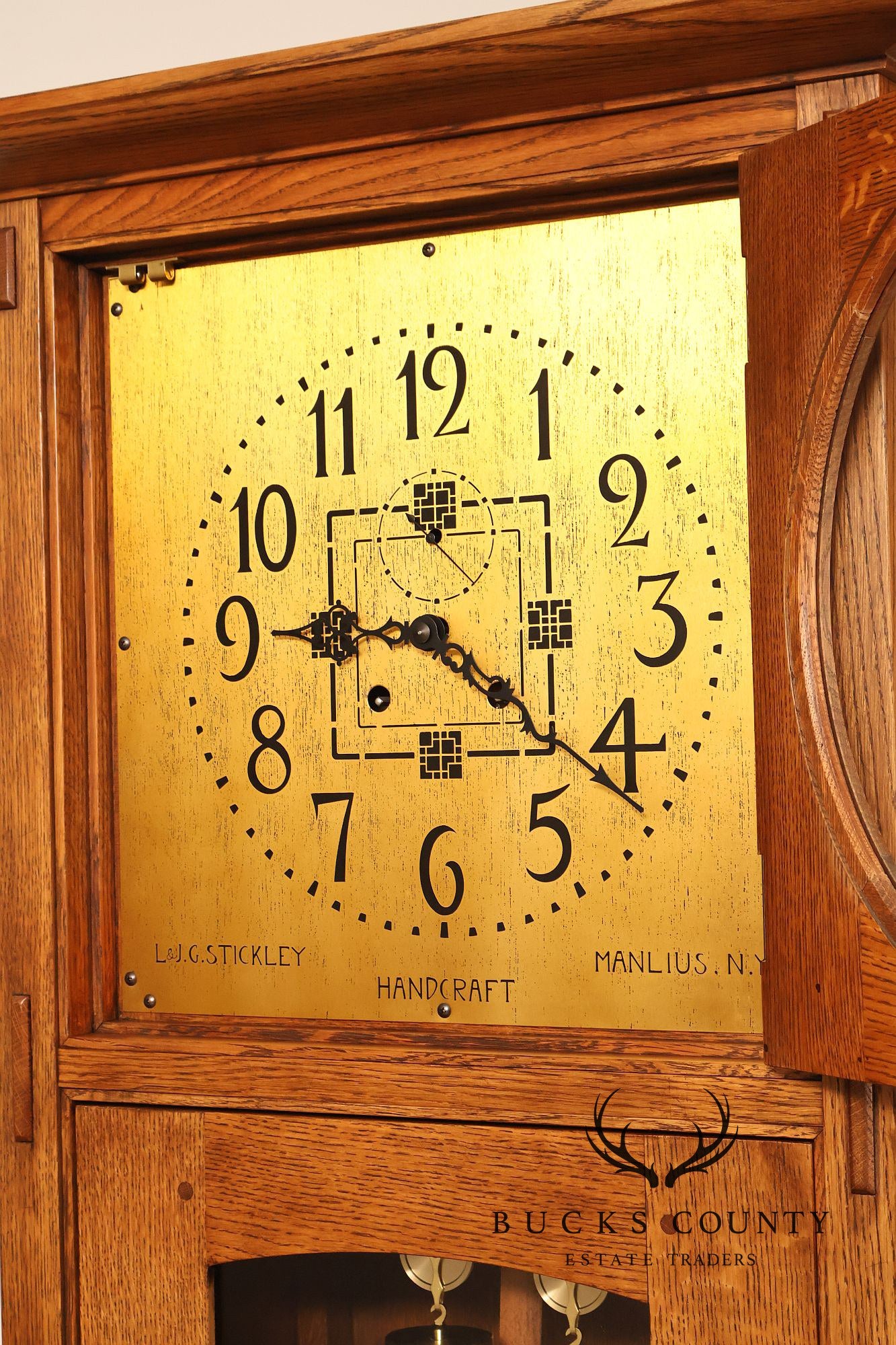 Stickley Mission Collection Oak Tall Case Clock