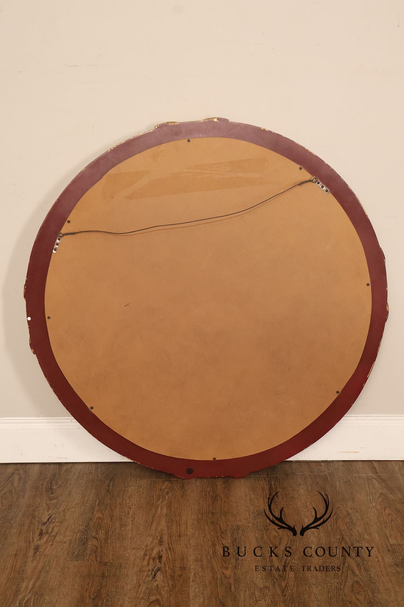 Neoclassical Style Round Giltwood Wall Mirror