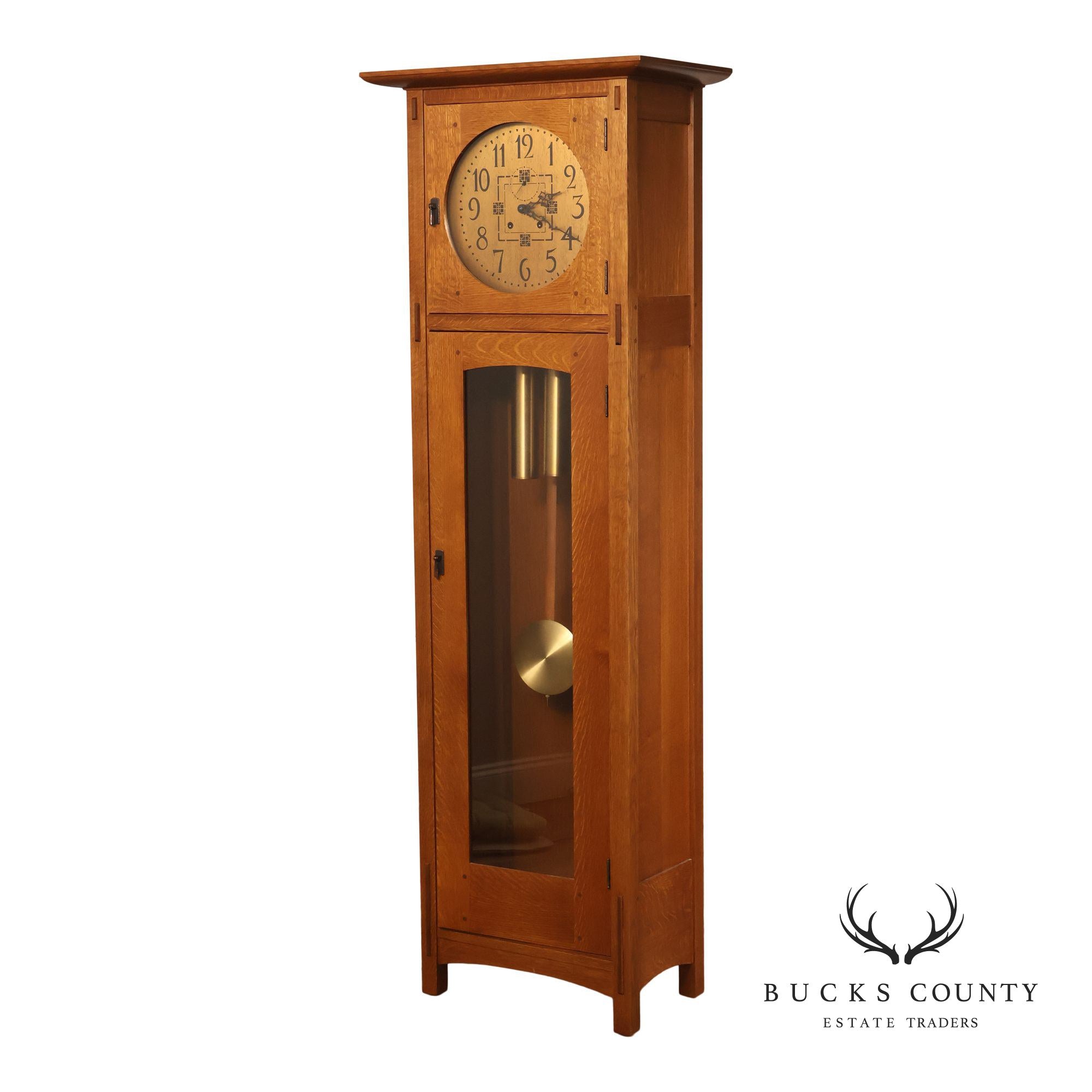Stickley Mission Collection Oak Tall Case Clock