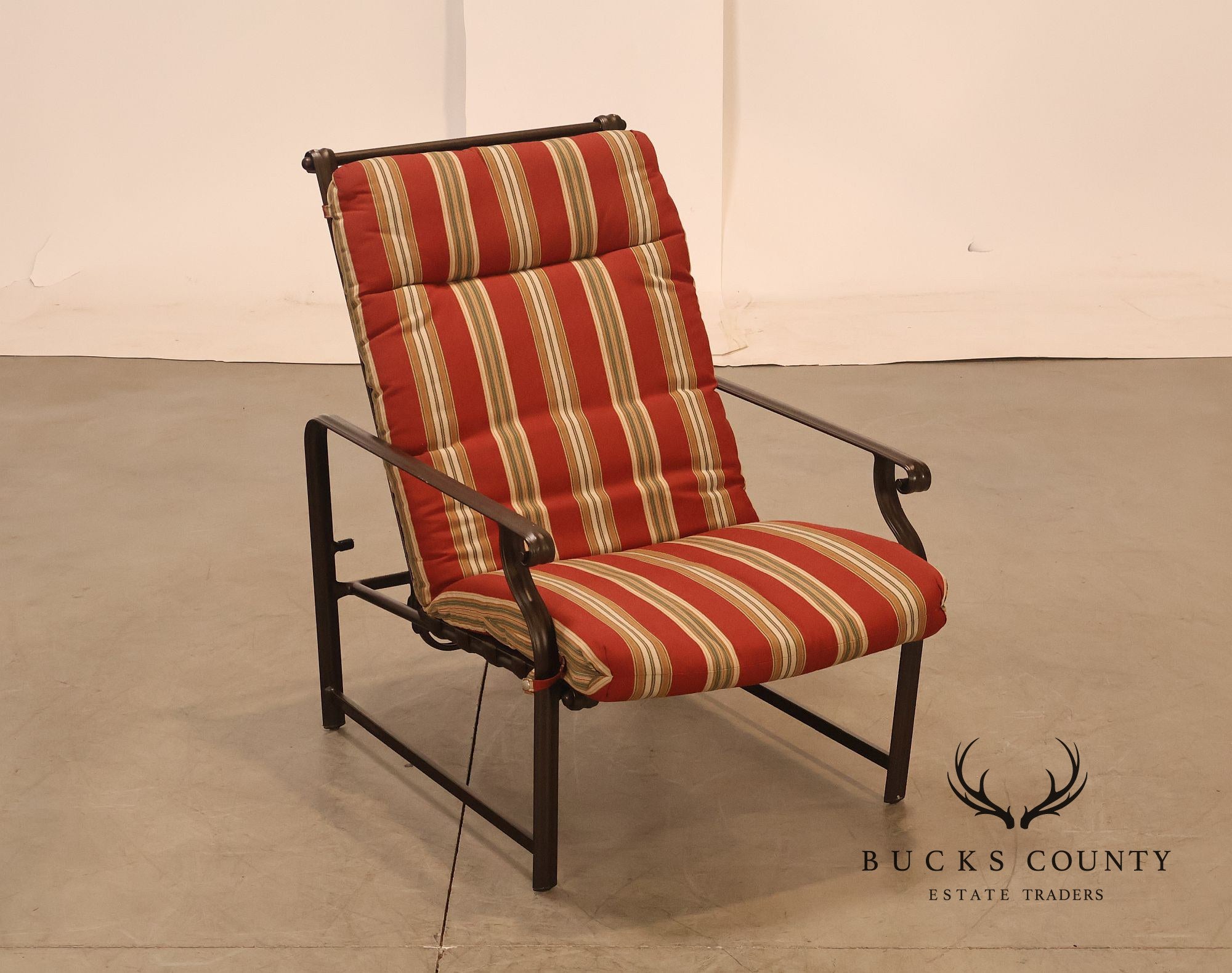 Brown Jordon Outdoor Patio Reclining Lounge Chair with Ottoman