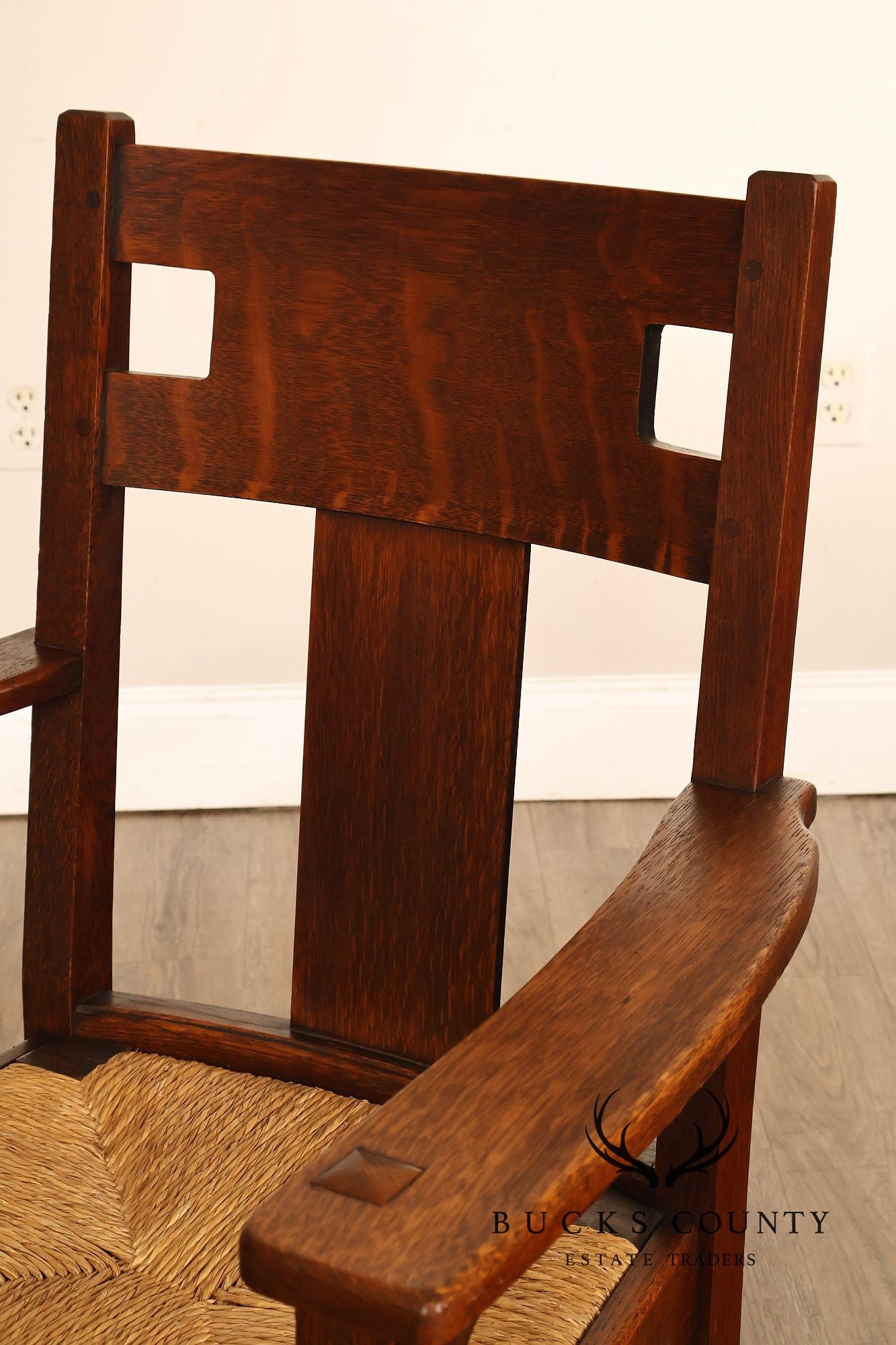 Limbert Antique Mission Oak Arts & Crafts Armchair