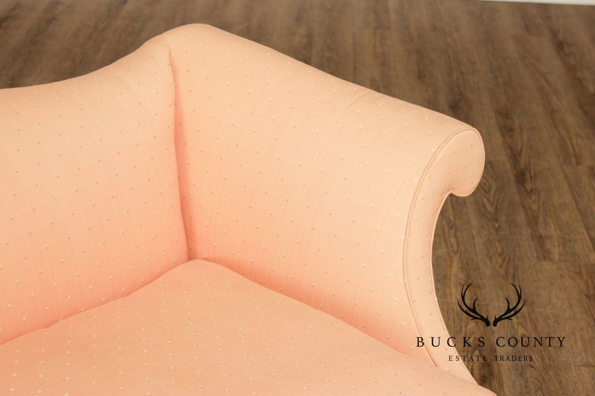 Chippendale Style Vintage Mahogany Camelback Sofa