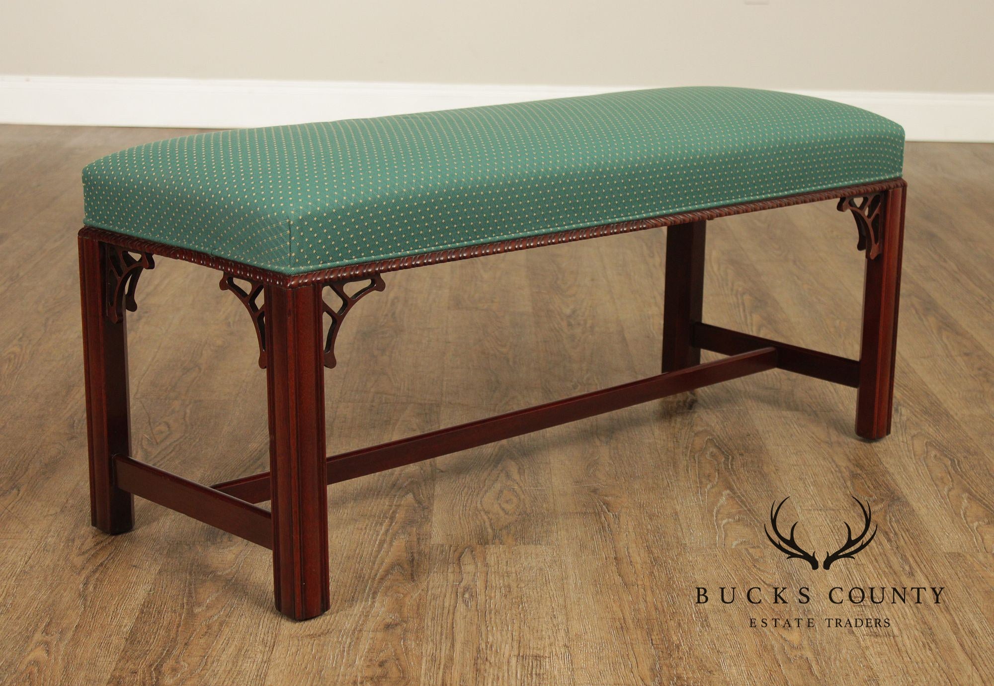 Hickory Chair Chippendale Style Mahogany Window Bench