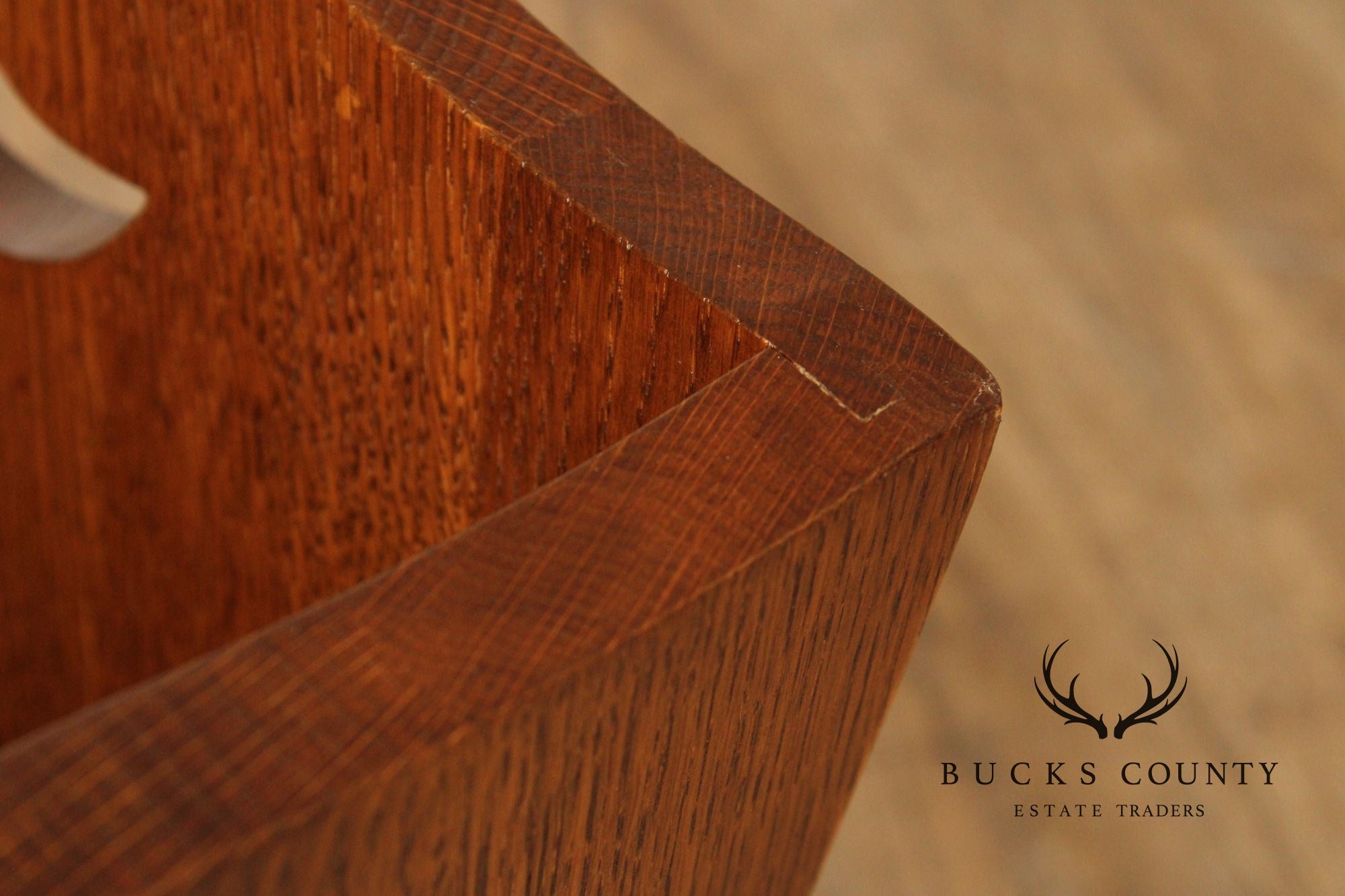 Stickley Mission Collection Oak Waste Basket
