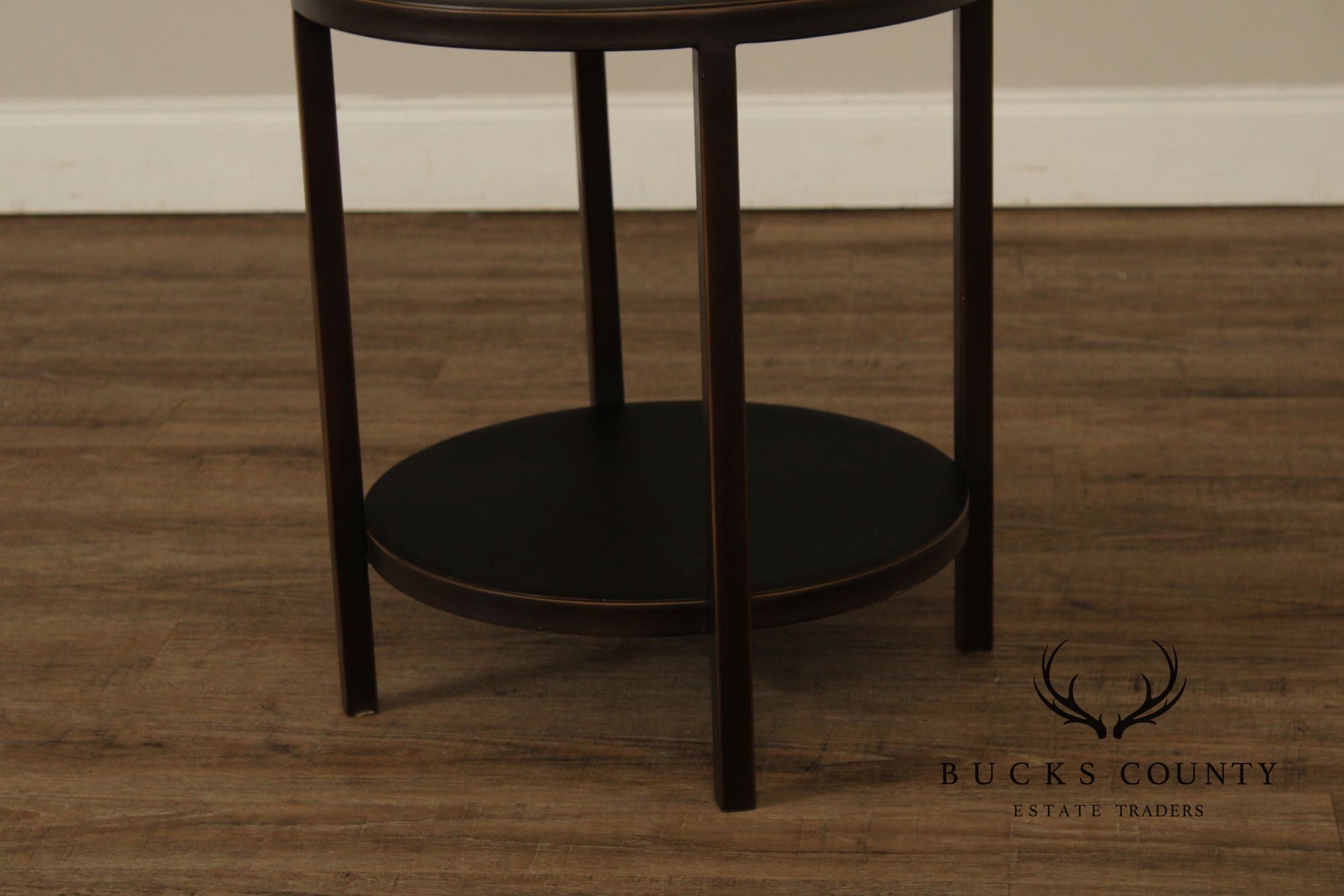 Crate & Barrel Modern Round Two-Tier End Table