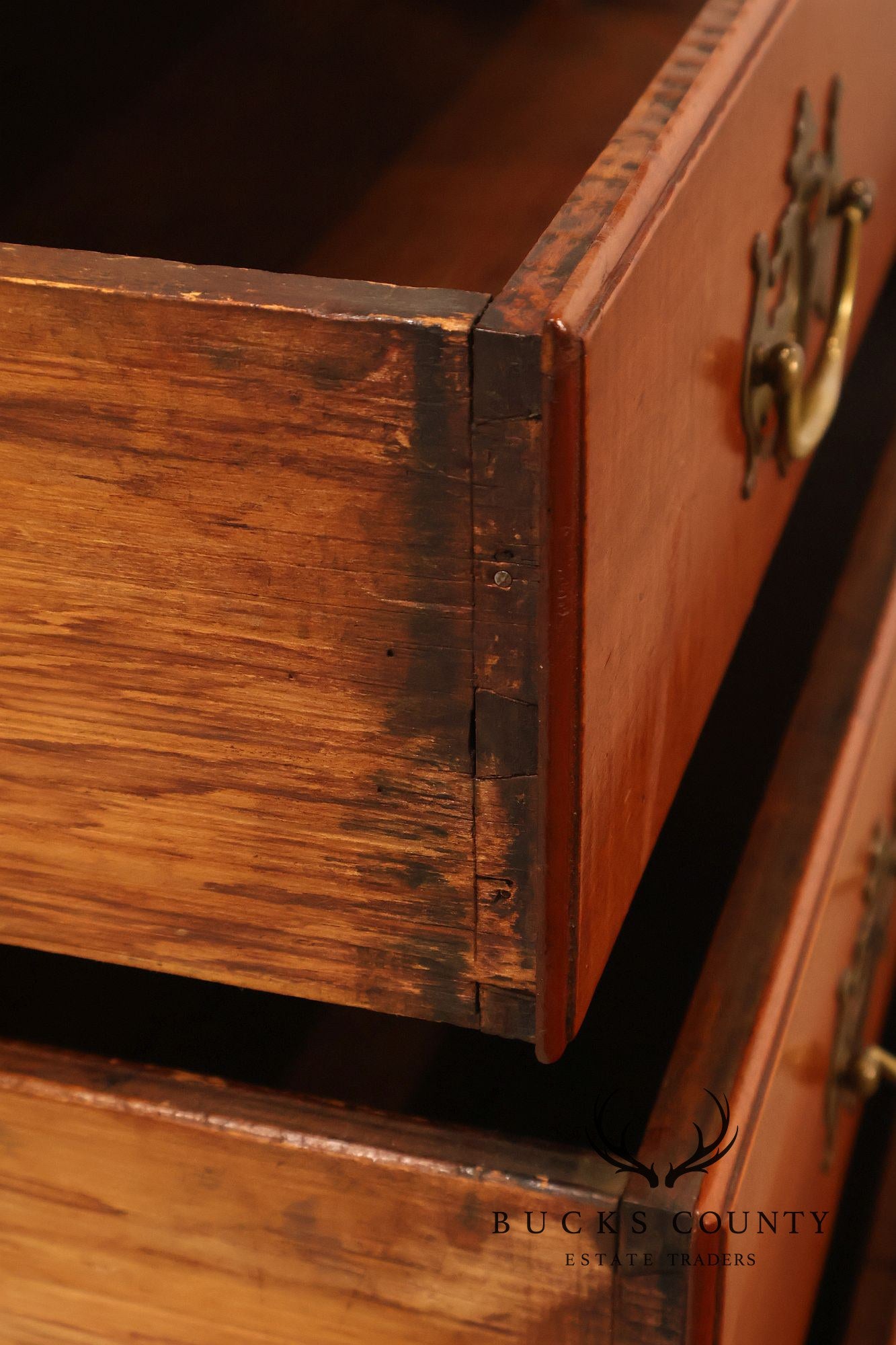 Antique American Chippendale Tiger Maple Chest