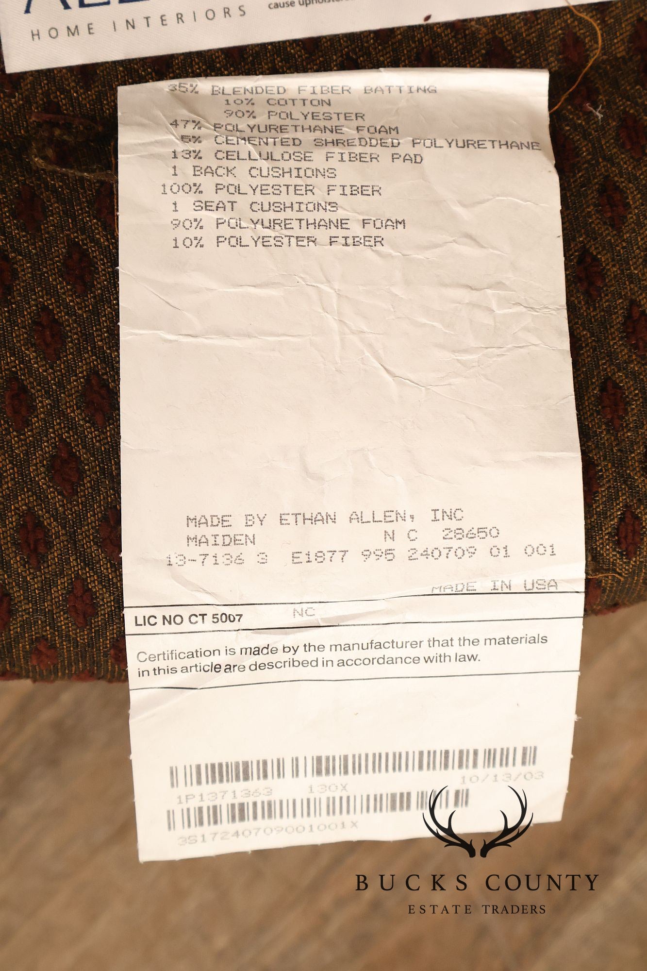 Ethan Allen French Louis XV Style 'Versailles' Armchair and Ottoman