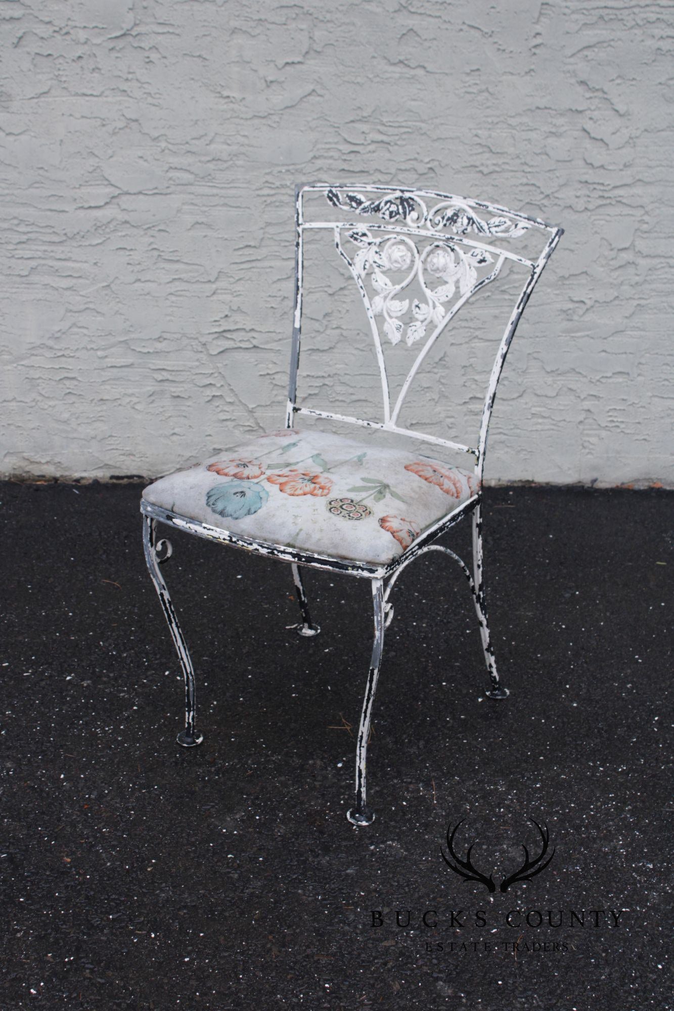 Vintage Five-Piece Wrought Iron Patio Dining Set