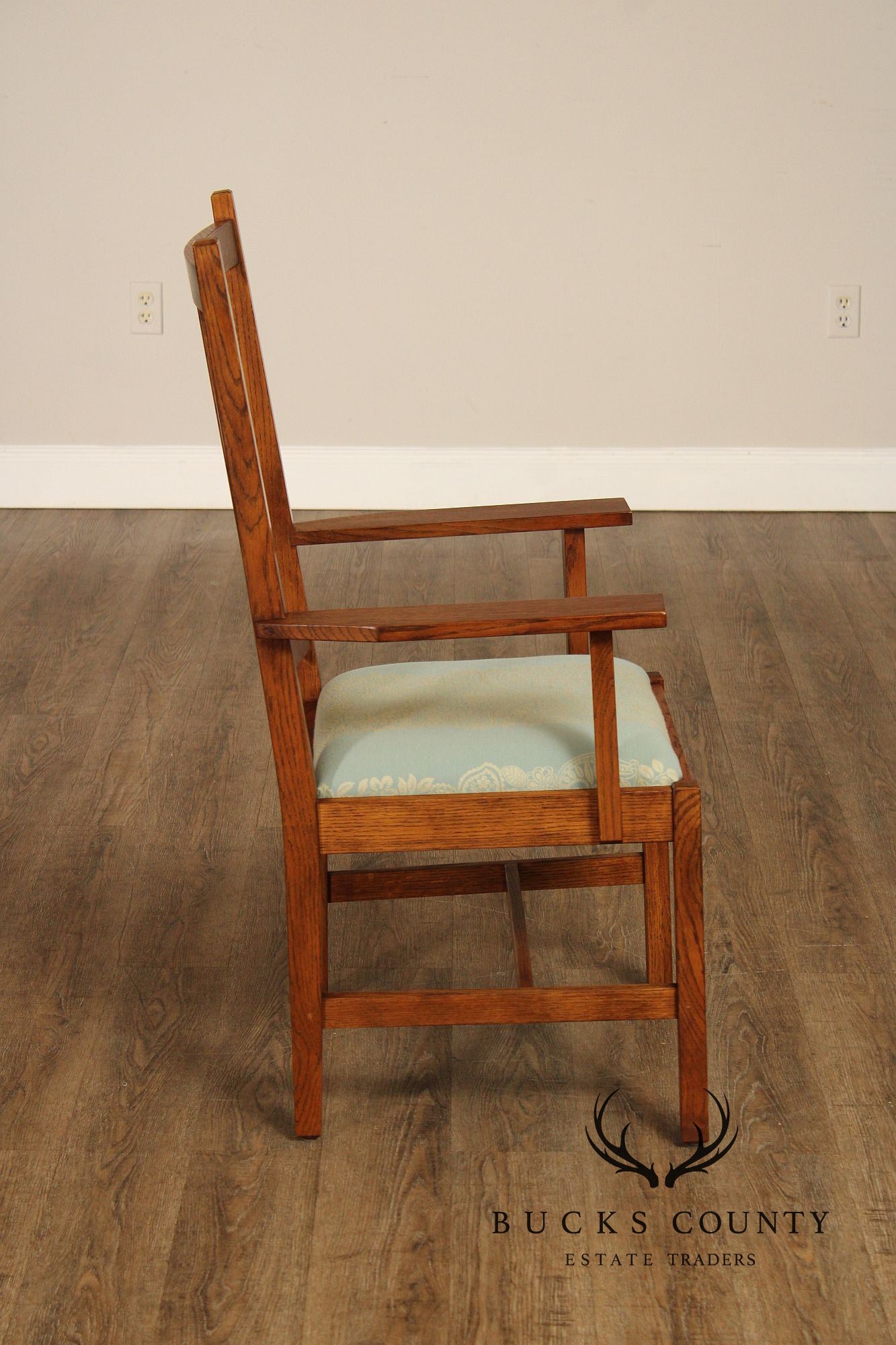 Stickley Mission Collection Set Of Eight Oak Dining Chairs