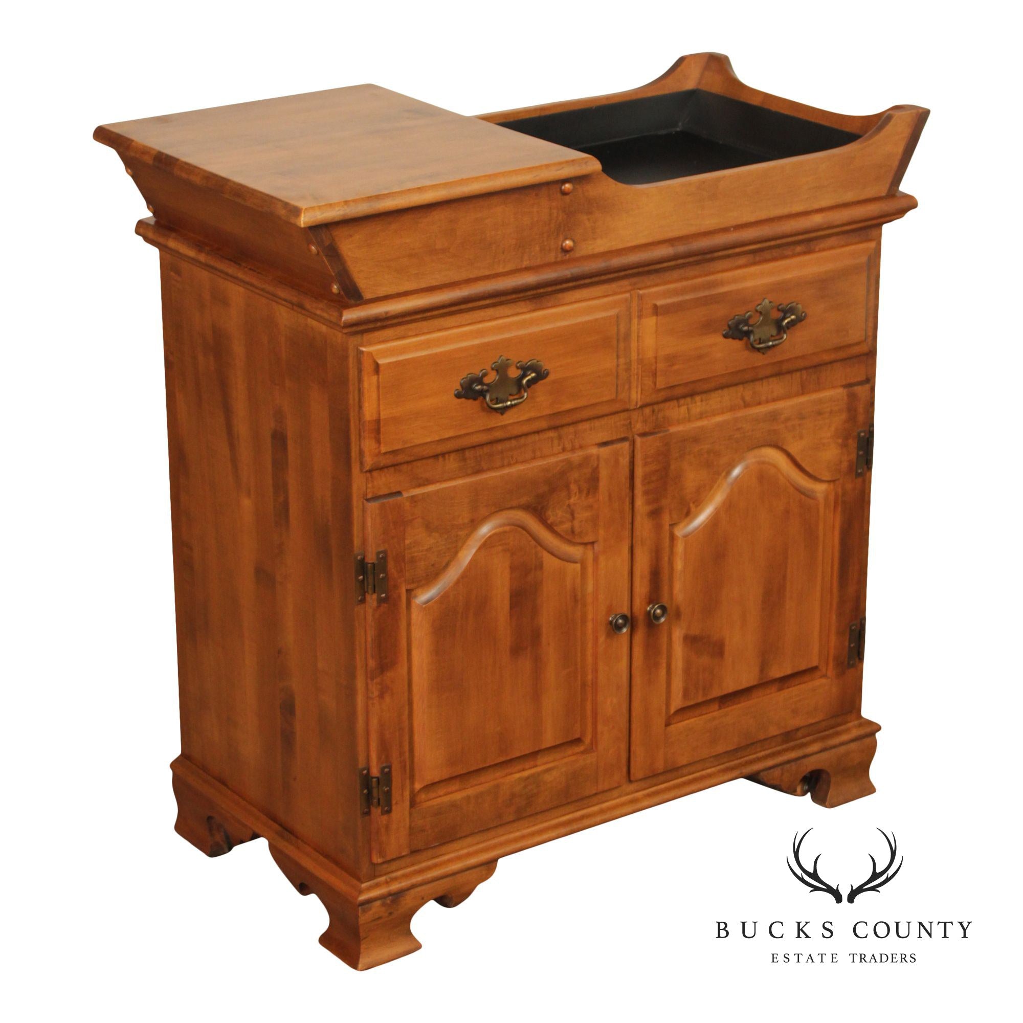 Colonial Revival Vintage Solid Maple Dry Sink