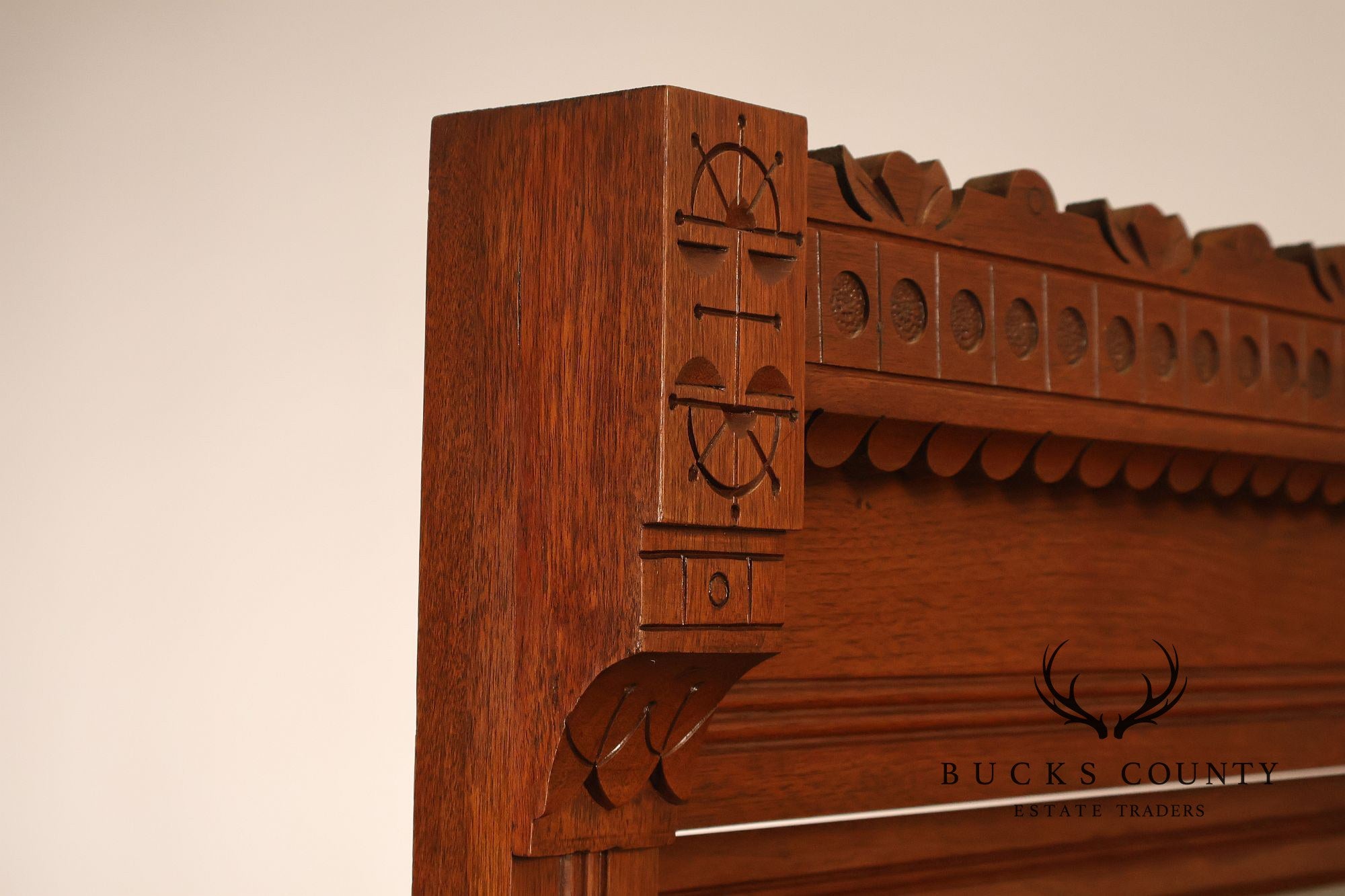 Antique Victorian Eastlake Walnut Marble Top Dresser With Mirror