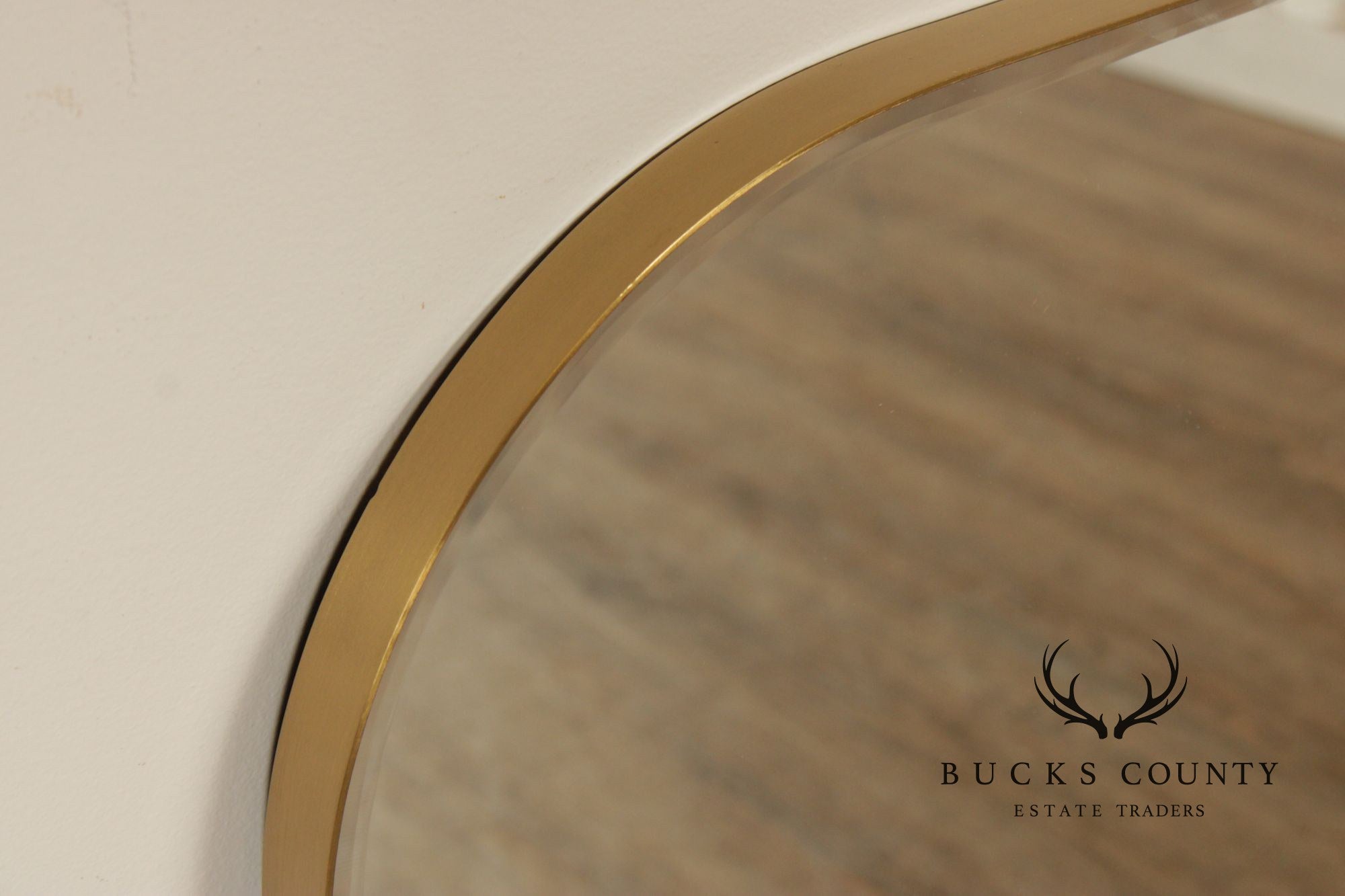 Crate & Barrel 'Edge' Brass Arch Wall Mirror