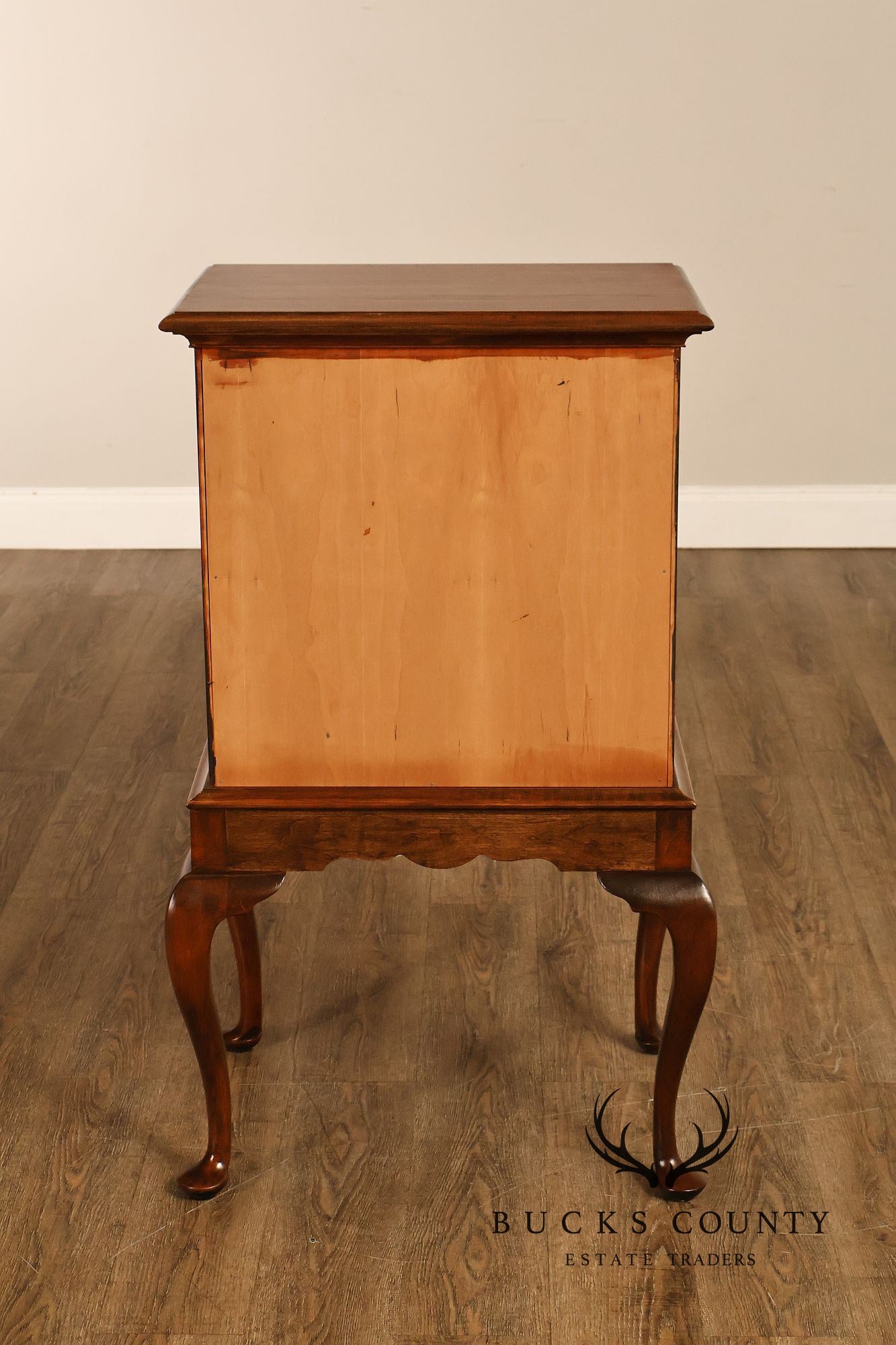 Custom Crafted Queen Anne Style Cherry Silver Chest On Frame