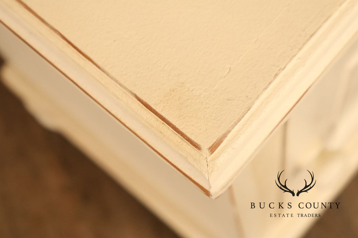 Coastal Style Pair of Painted Bedside Cabinets