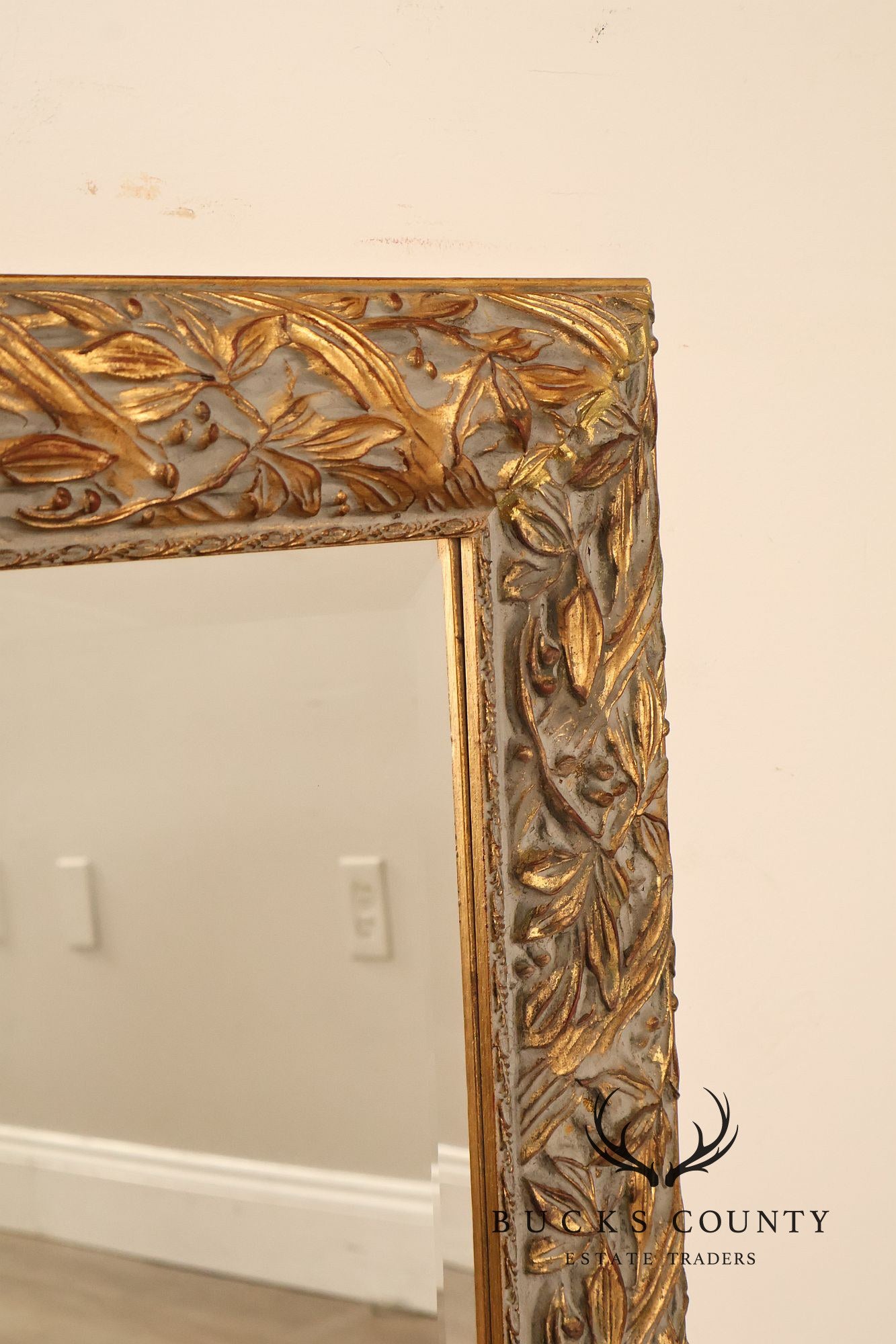 LaBarge Italian Giltwood Carved Wall Mirror