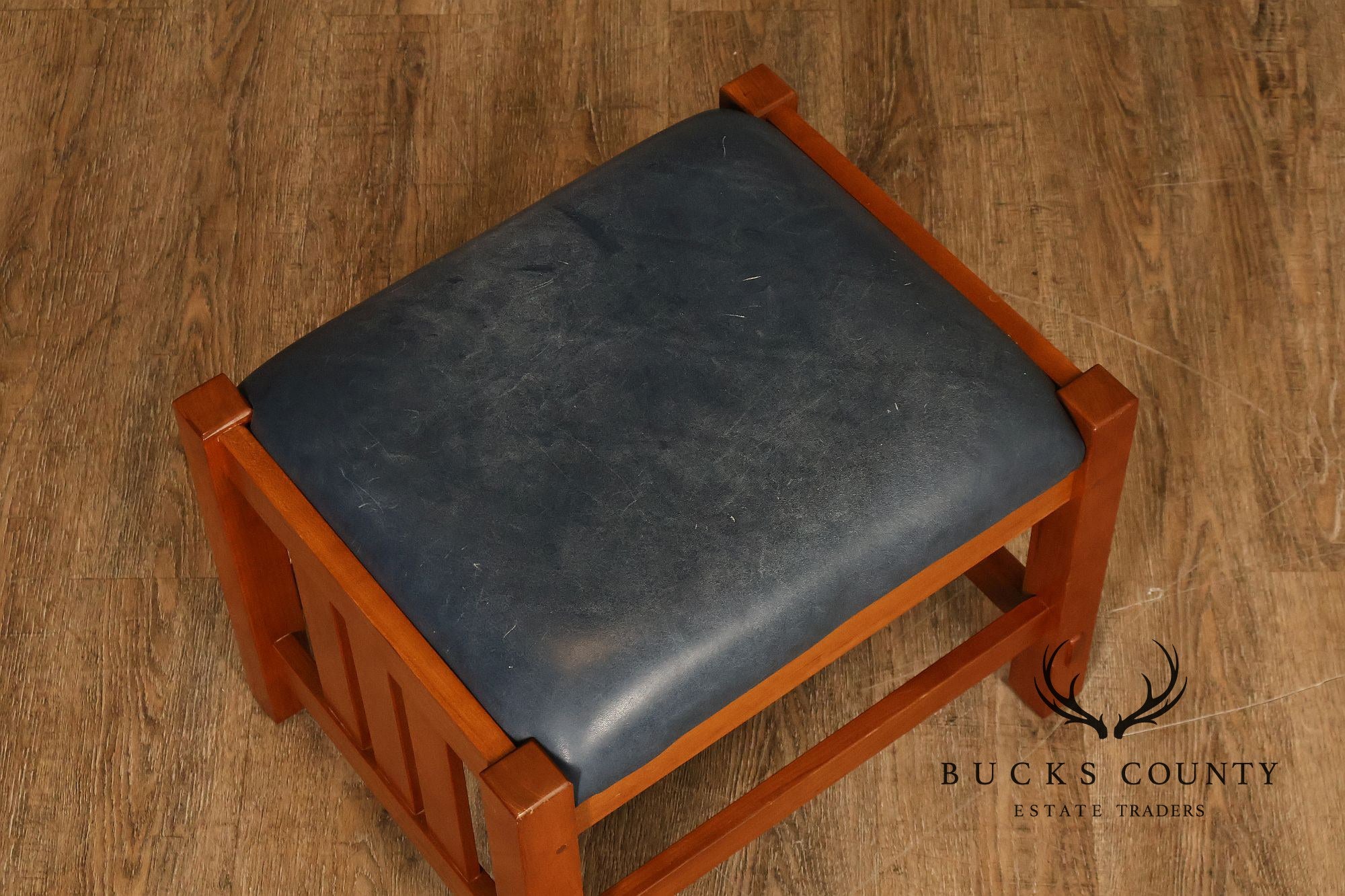 Stickley Mission Collection Cherry Bow Arm Morris Chair and Ottoman