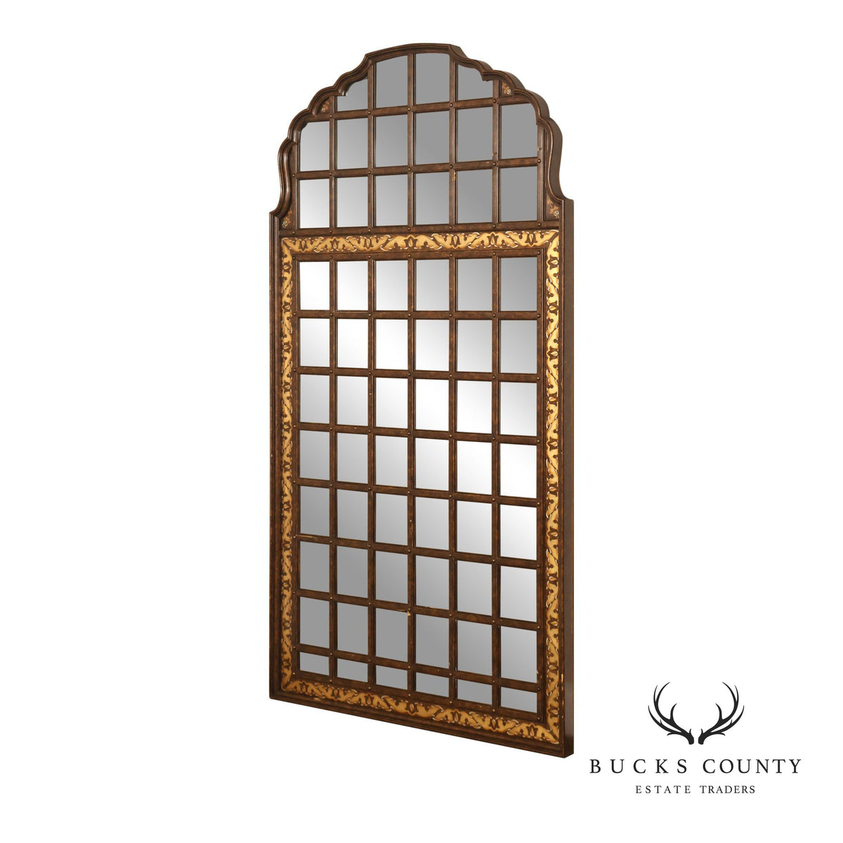 John Widdicomb British India Large Beveled Panel Wall Mirror