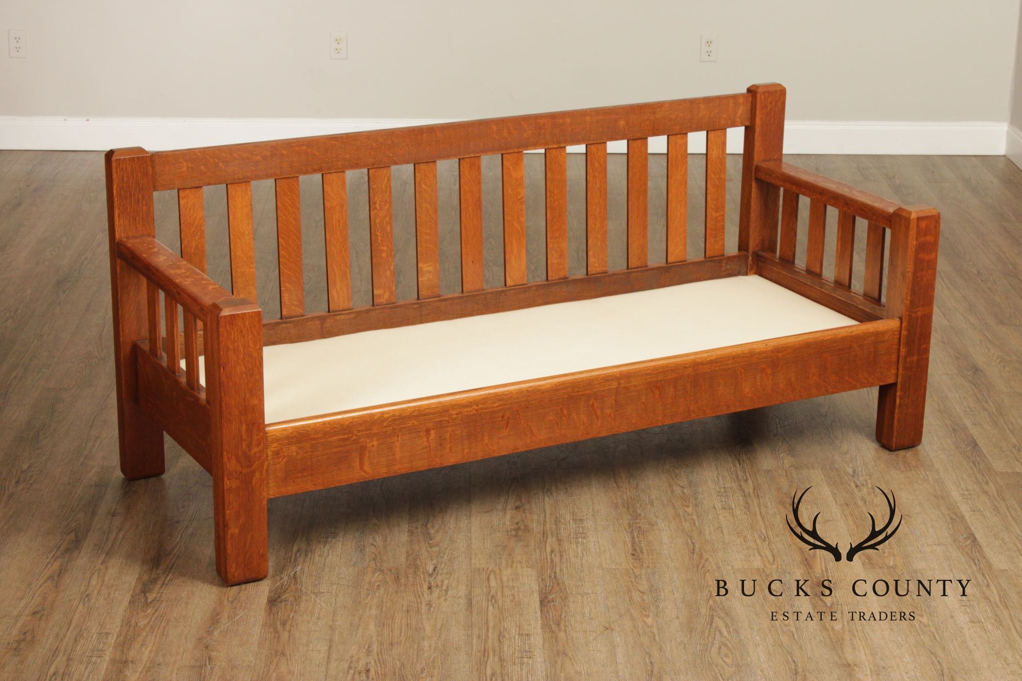 Antique Mission Style Oak Sofa