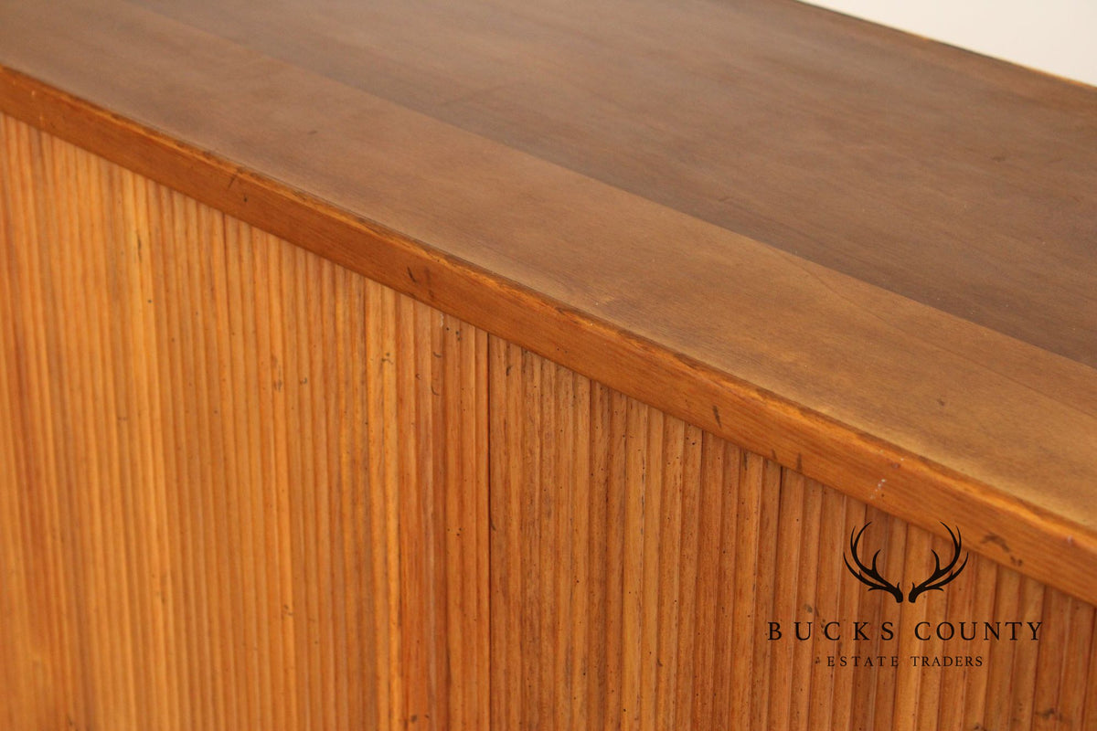 Baker Mid Century Modern Sliding Door Bookcase