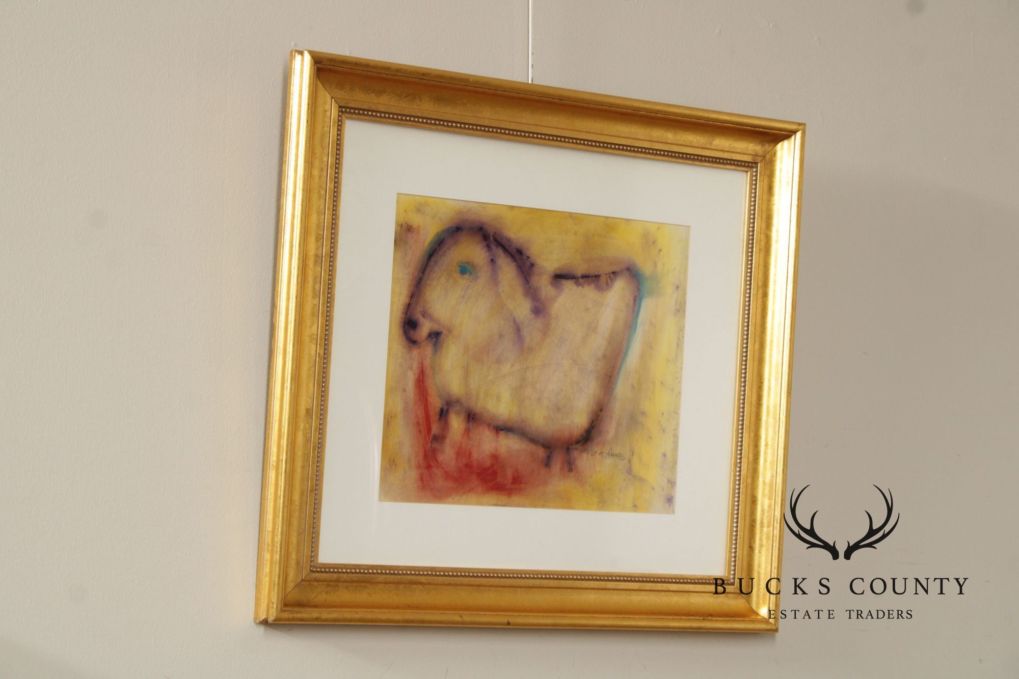 Edward M. Adams Abstract Oil Painting, Lamb