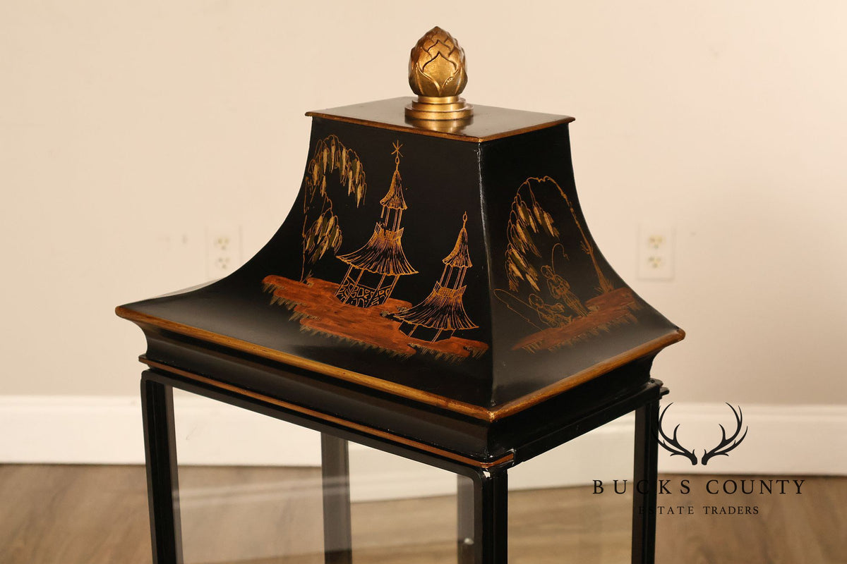 Chinoiserie Decorated Tole Display Case
