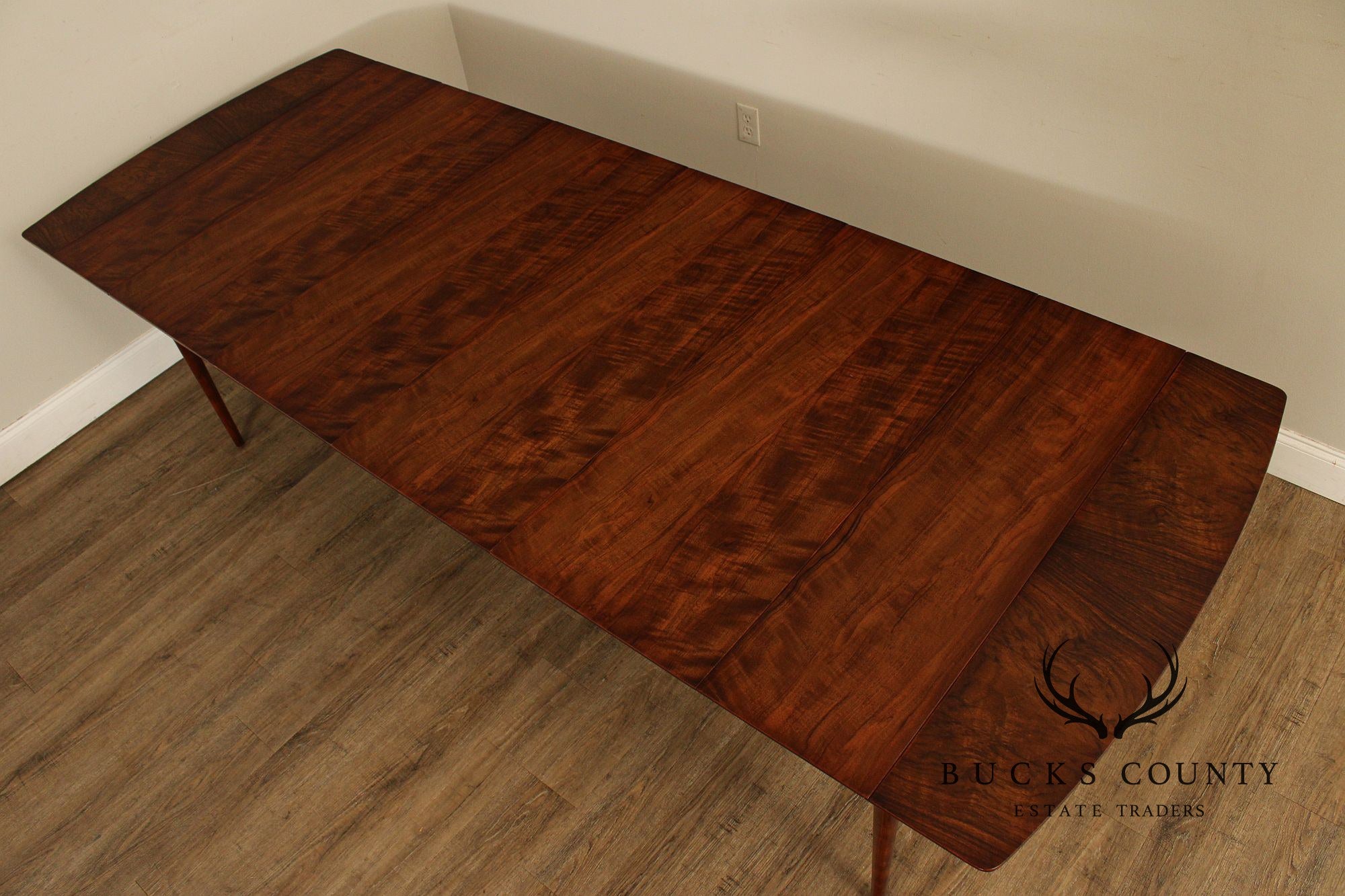 Widdicomb Mid Century Modern Walnut Drop Leaf Extendable Dining Table