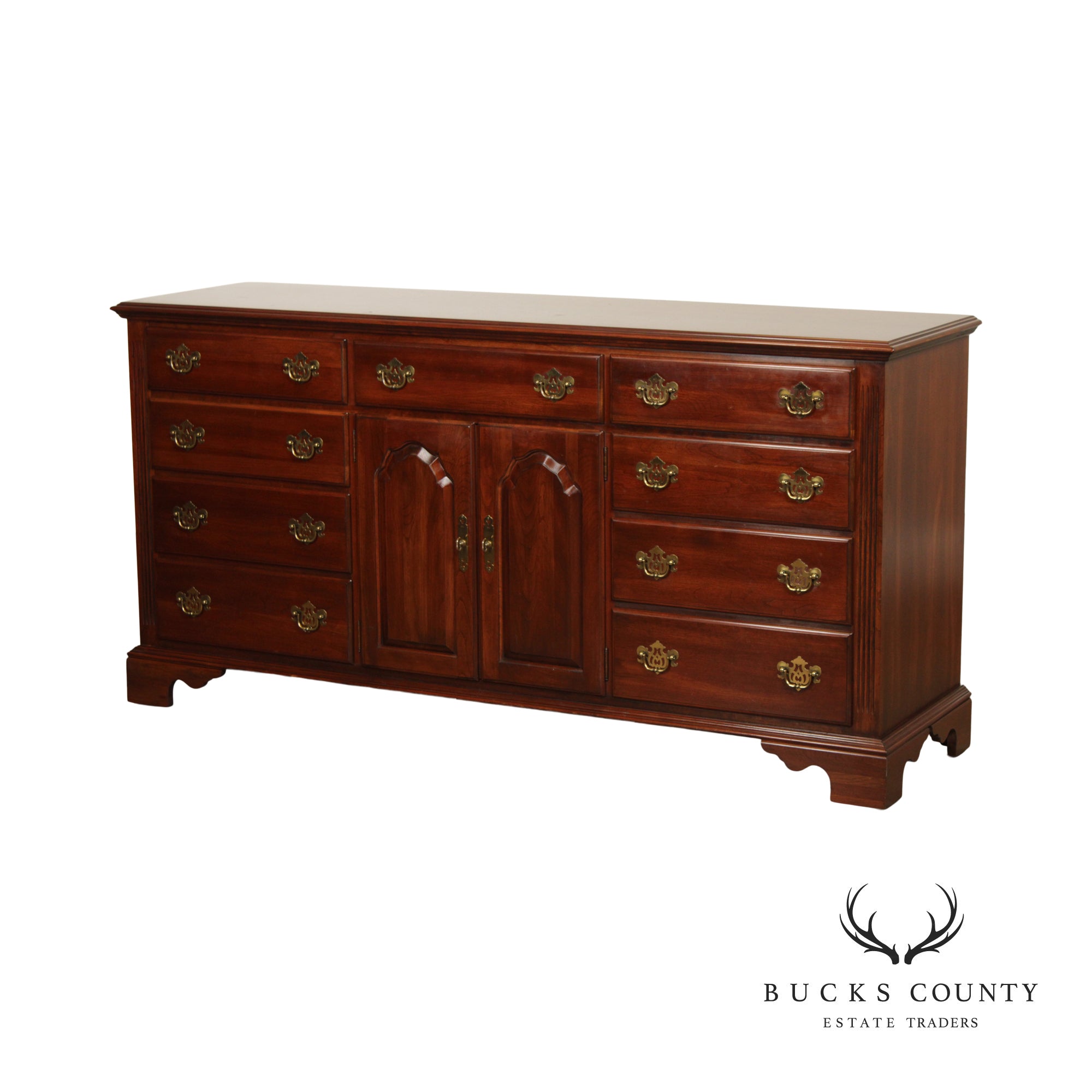 Knob Creek Chippendale Style Solid Cherry Long Dresser