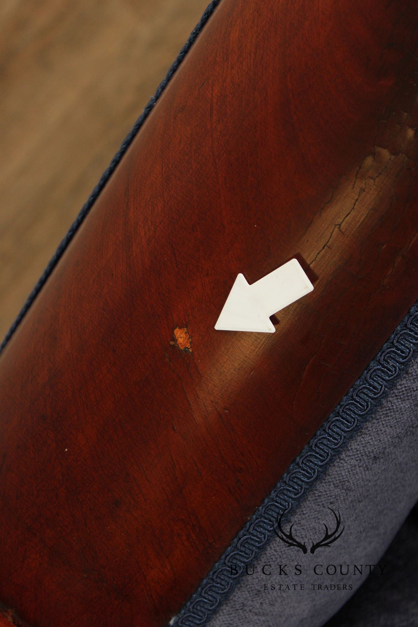 Antique American Carved Mahogany Classical Empire Sofa