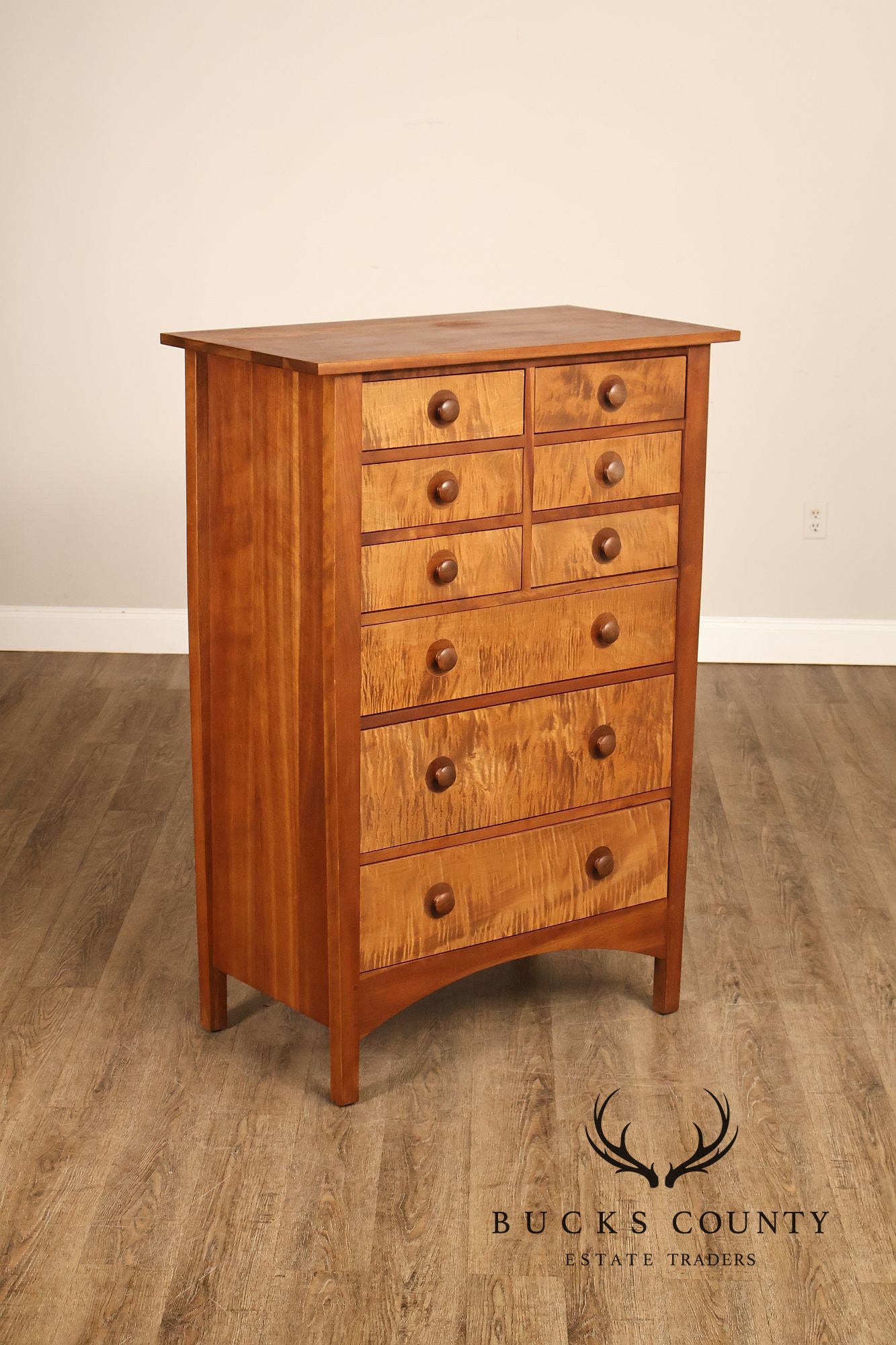 Stickley Mission Collection Harvey Ellis Cherry Nine-Drawer High Chest
