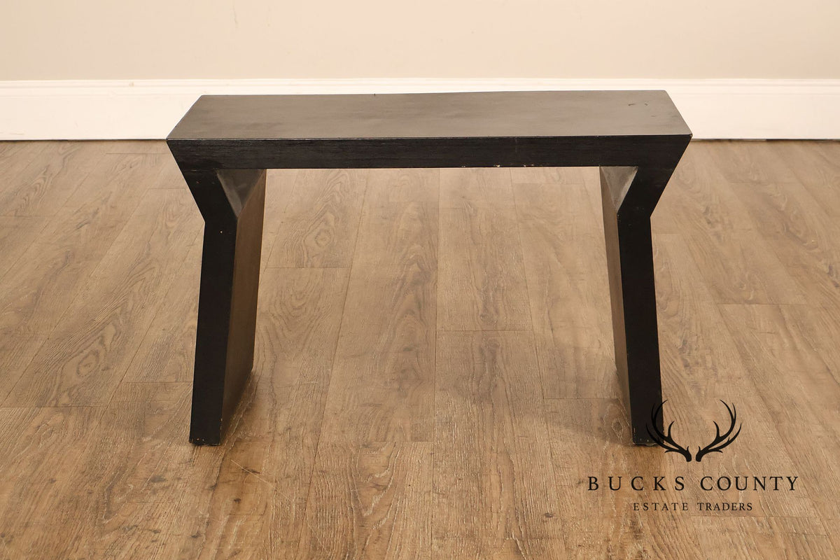 Modern Black Lacquer Bench or Console