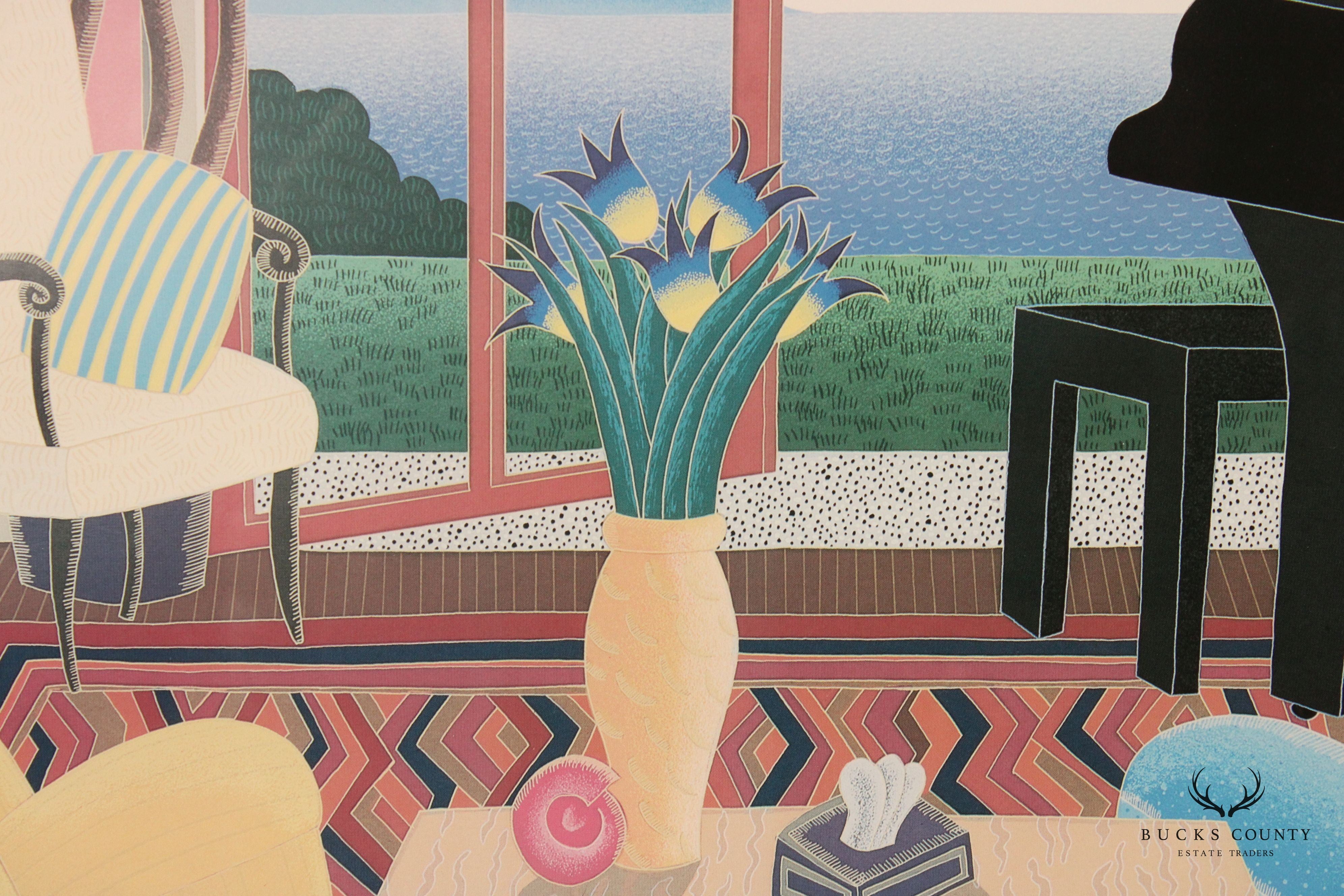 Thomas McKnight 1986 'Coconut Grove' Print, Custom Framed