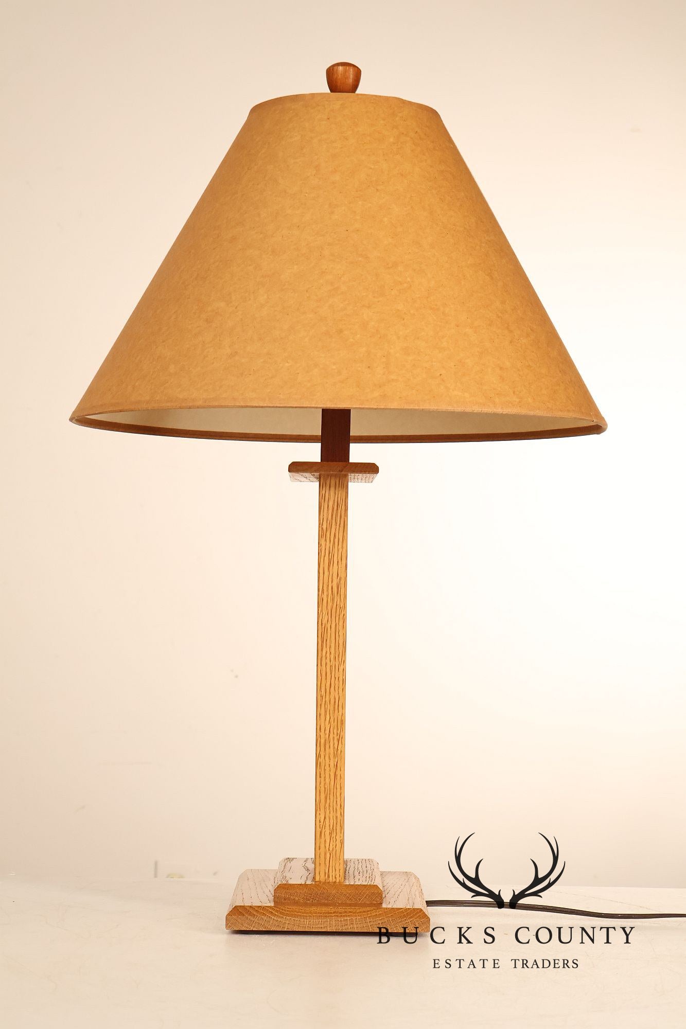 VNC Designs Mission Style Oak Table Lamp