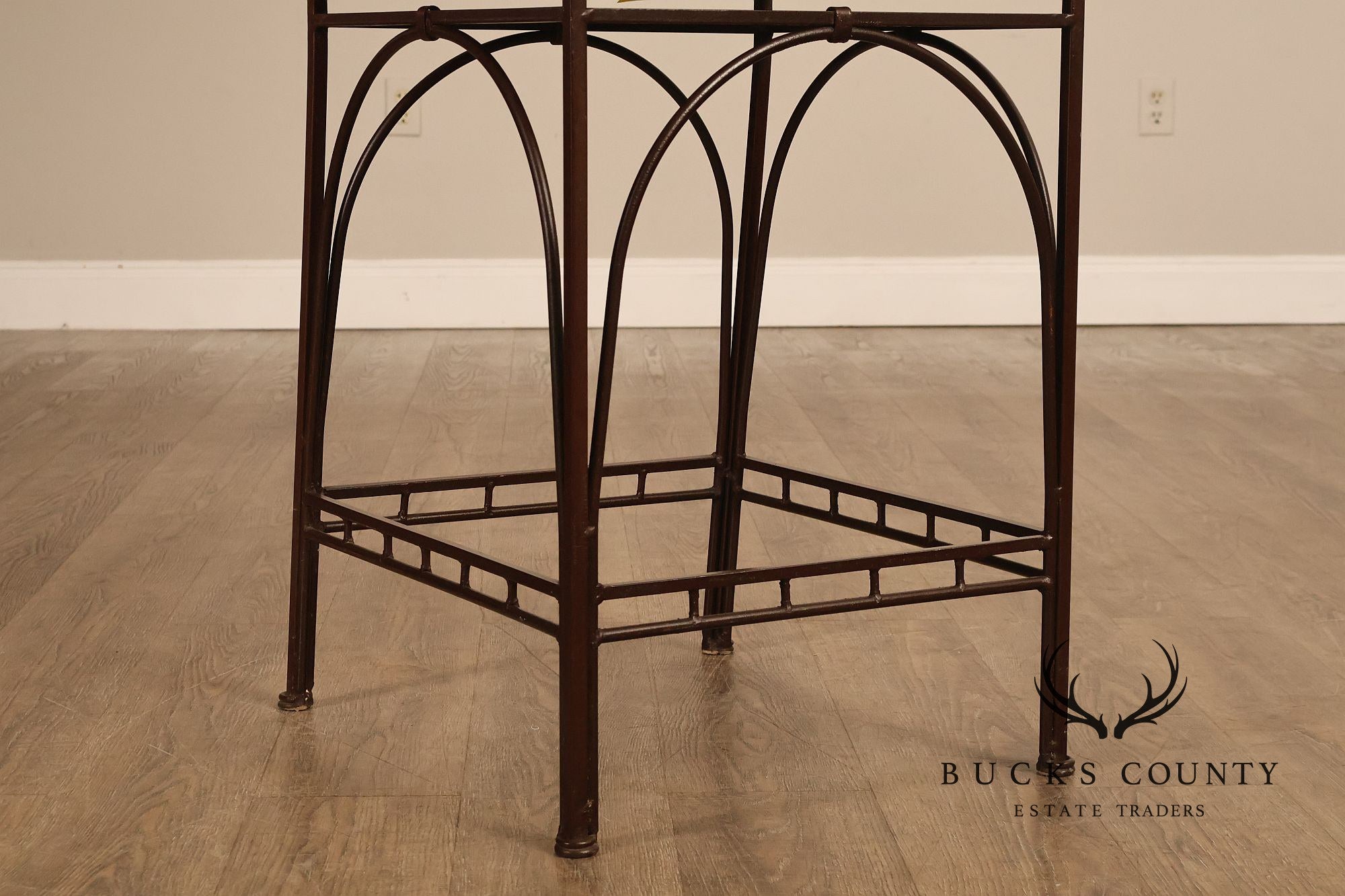 French Art Deco Style Set of Four Counter Stools