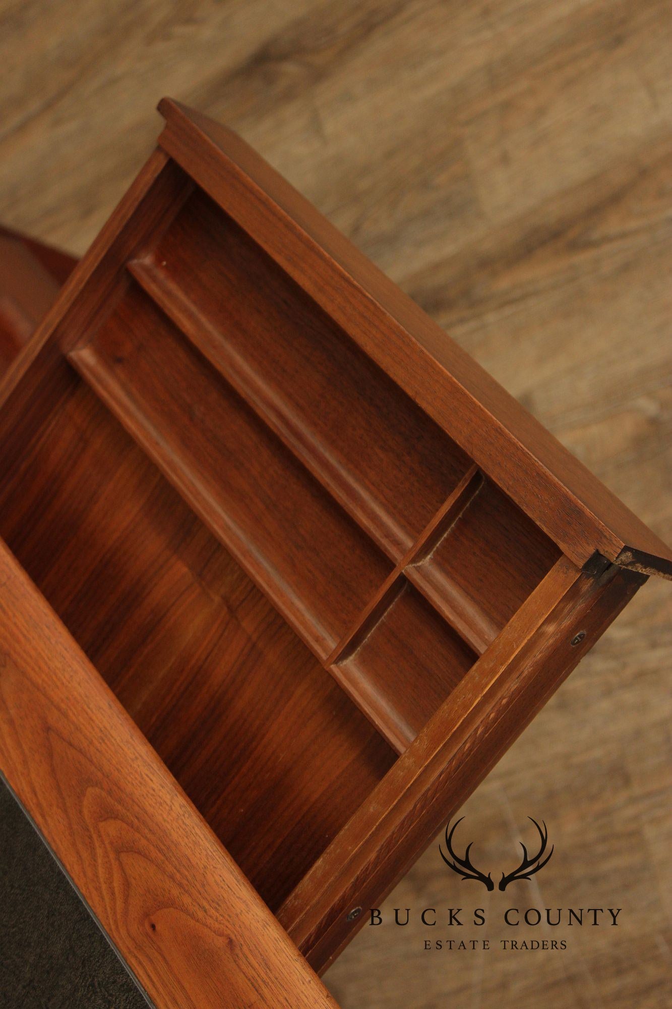 Castilian Mid Century Modern Walnut Executive Writing Desk