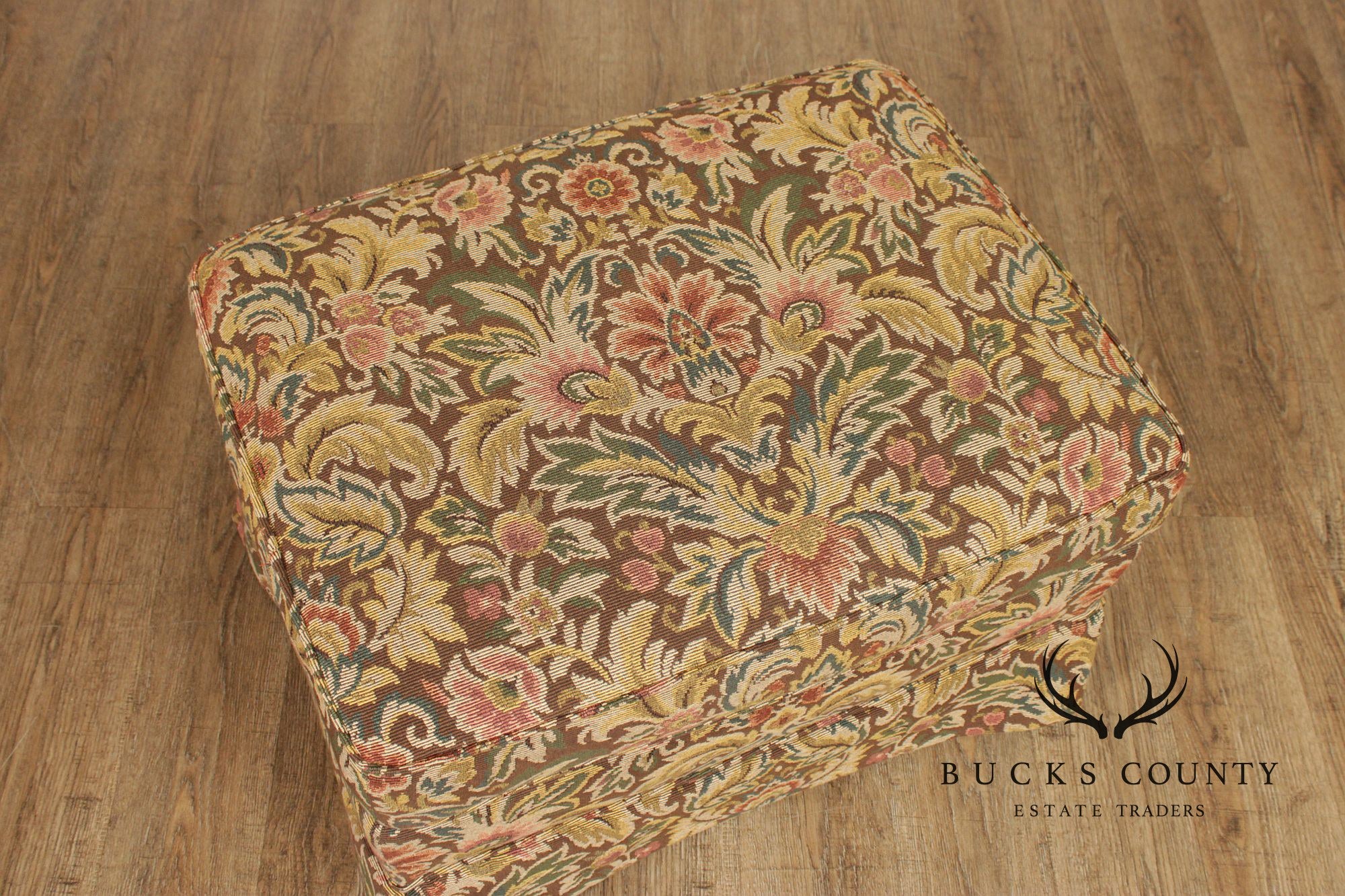 TRS Furniture Traditional Floral Upholstered Club Chair And Ottoman