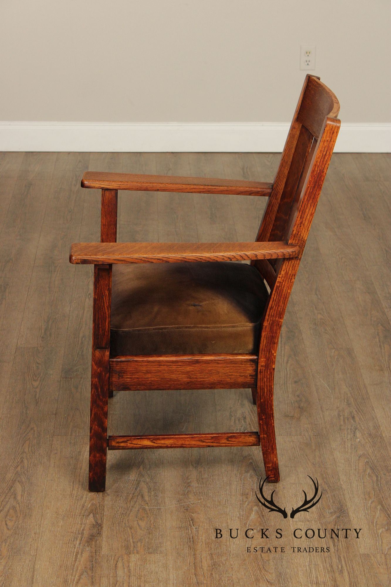 Antique Mission Oak Armchair