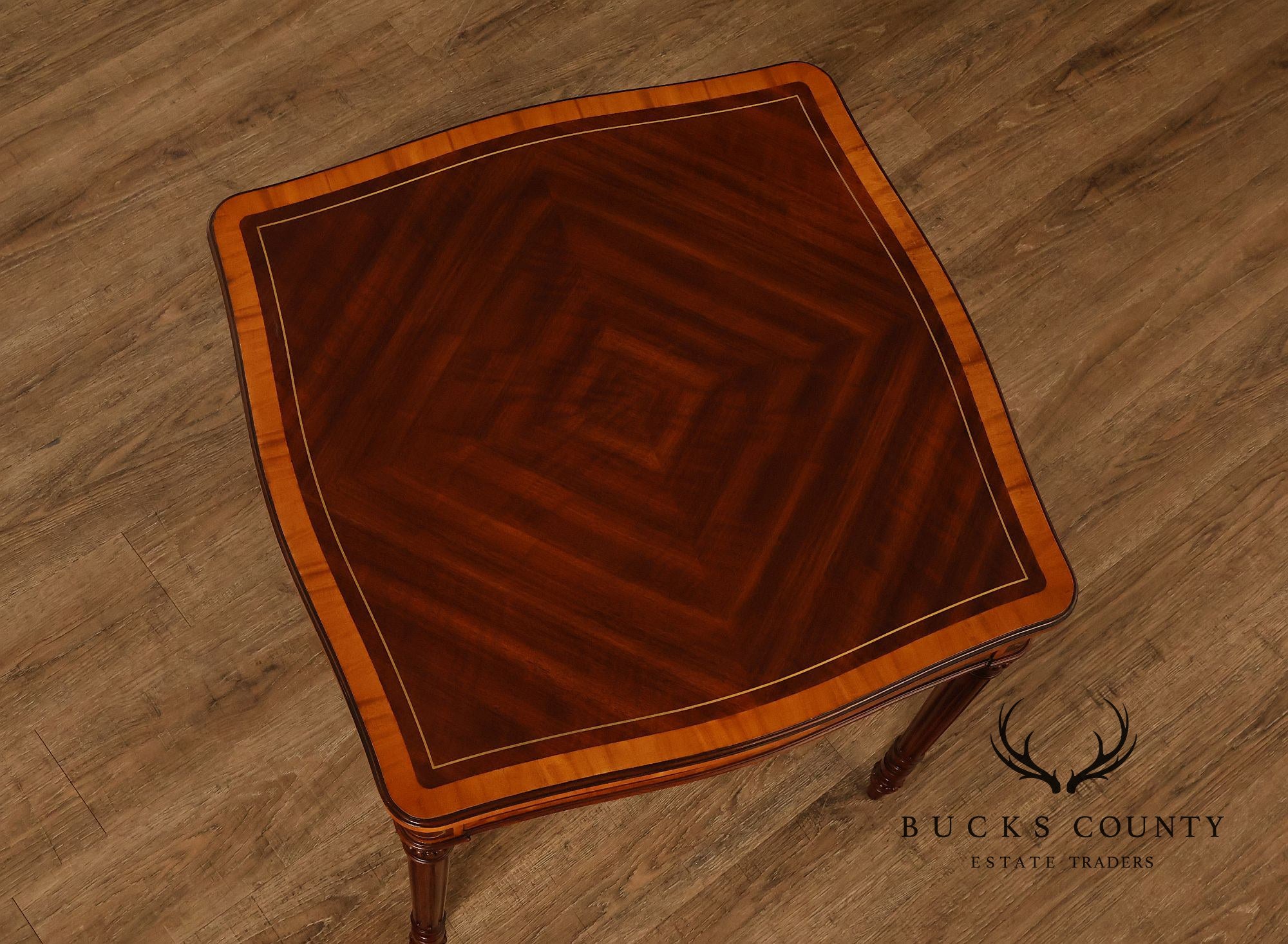 Theodore Alexander Pair of 'Adolphus' Mahogany Side Tables