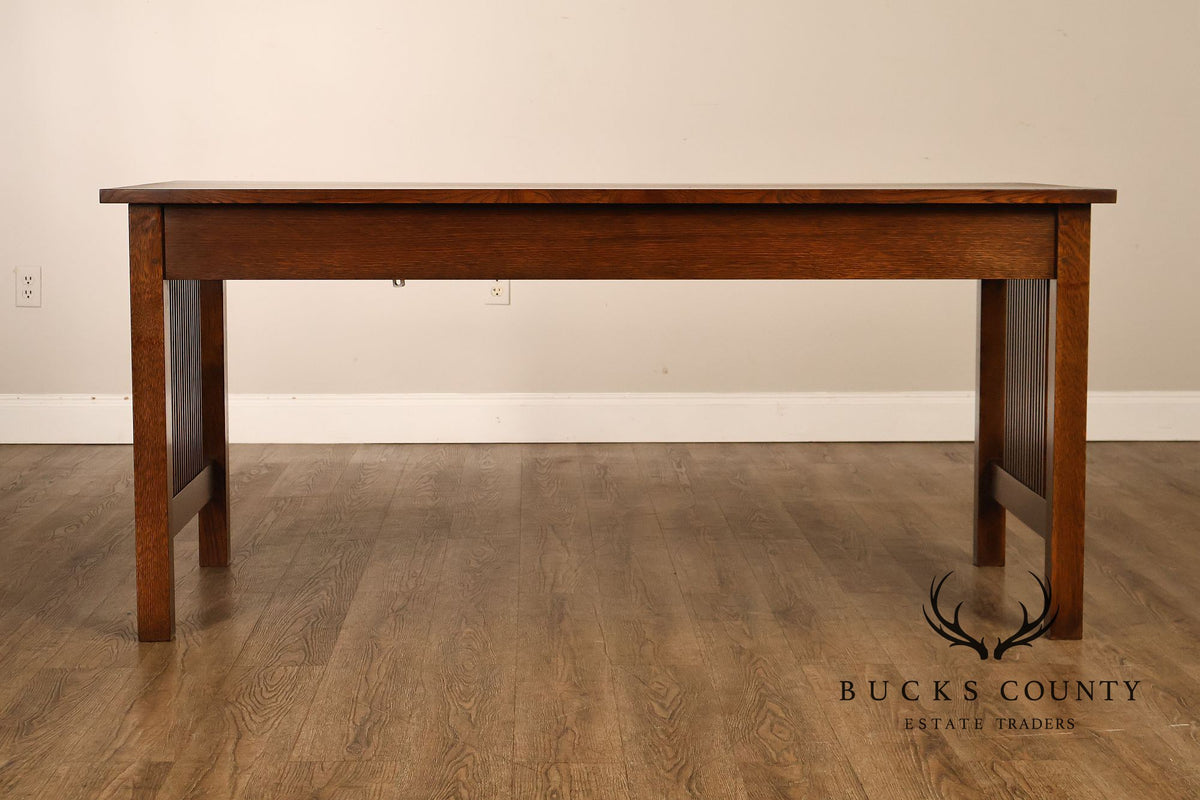 Stickley Mission Collection Oak Three-Drawer Writing Desk