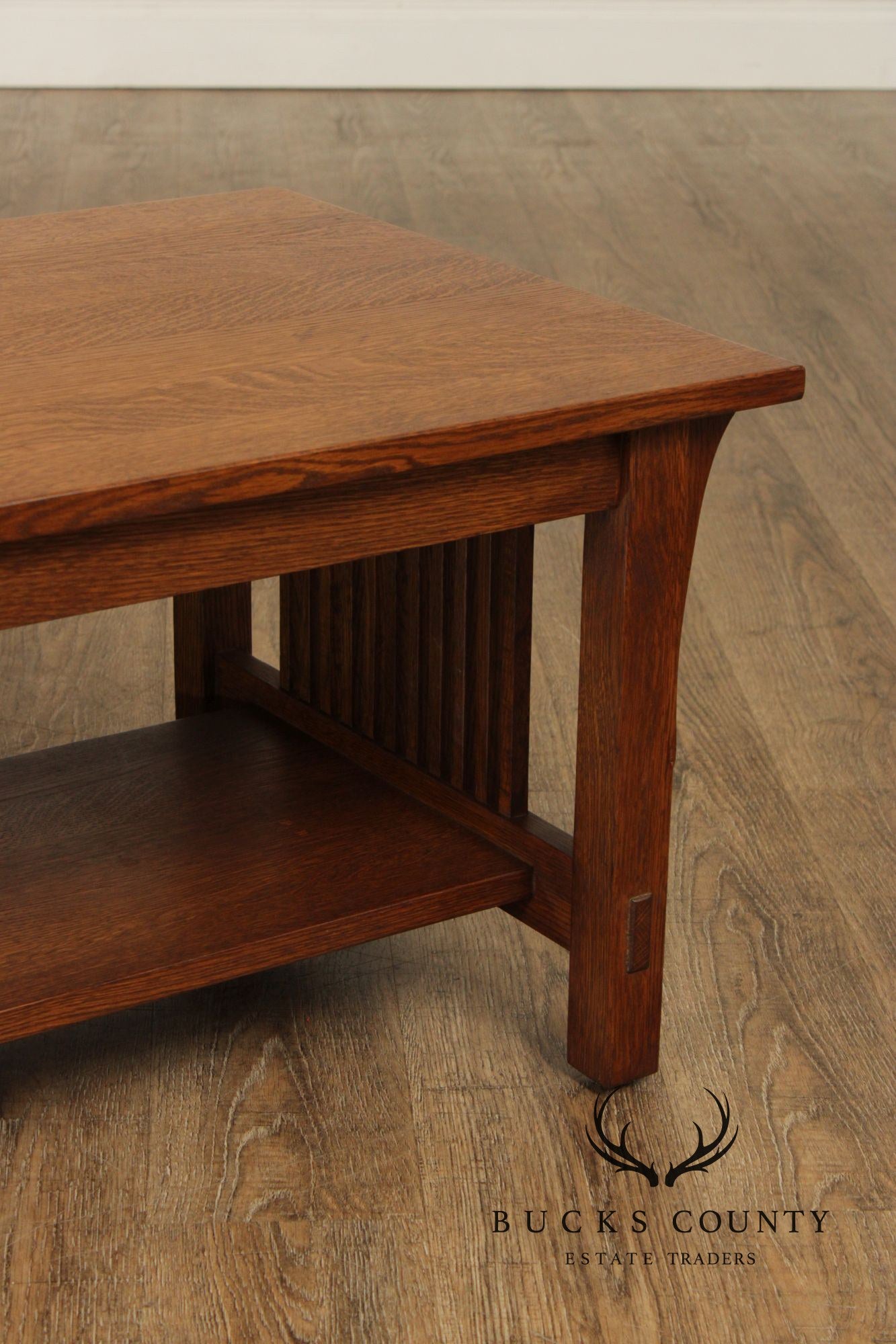 Stickley Mission Collection Oak Spindle Coffee Table