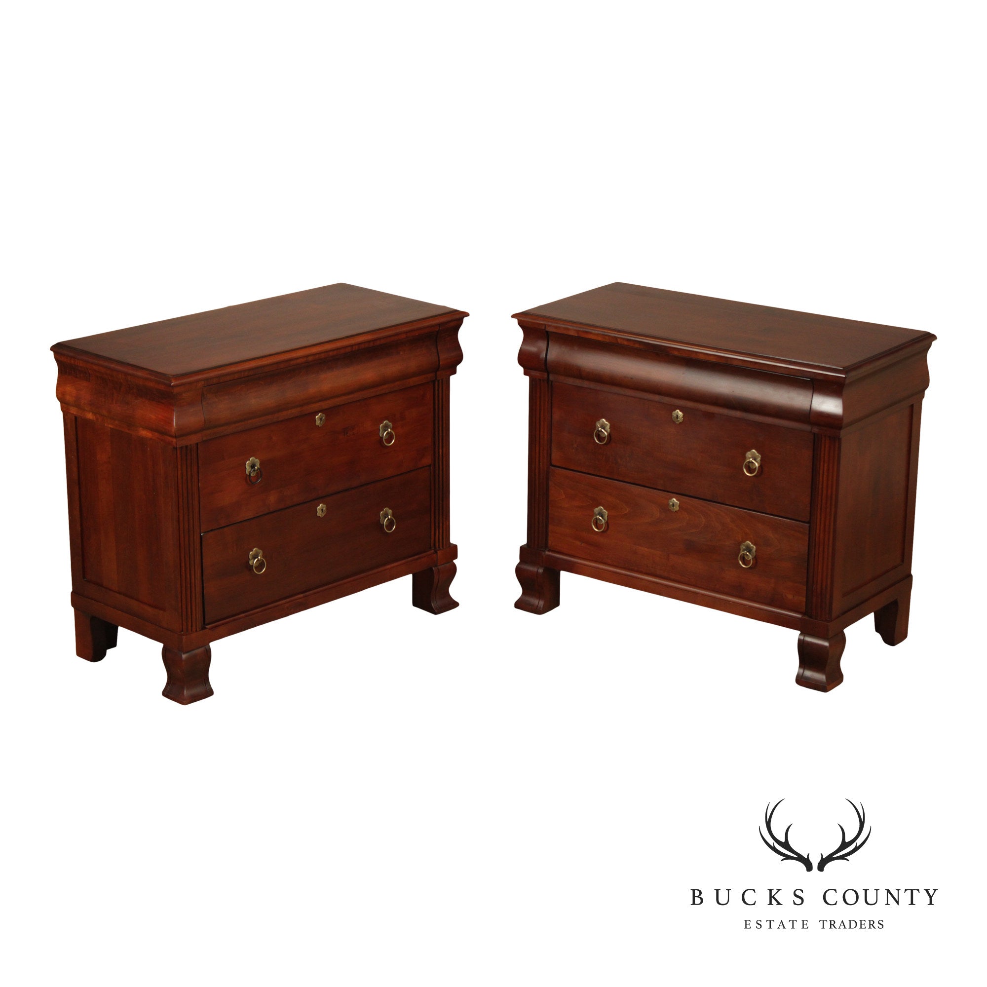 Ethan Allen British Classics Pair Of 'Daryn' Chest Nightstands